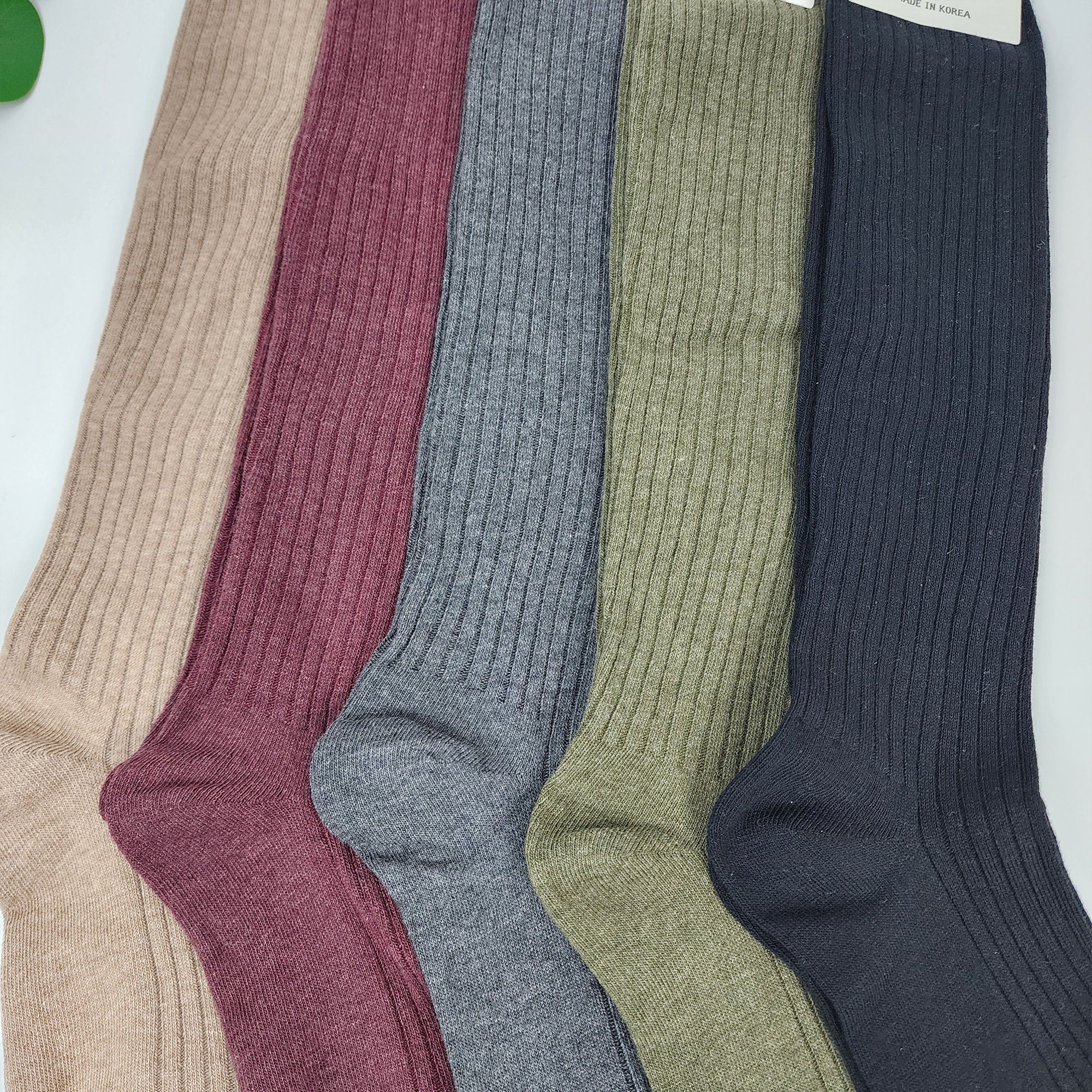 Knee High Socks | Ribbed Cotton Boot Cuffs | Korean Socks | School Uniform Cozy Gift