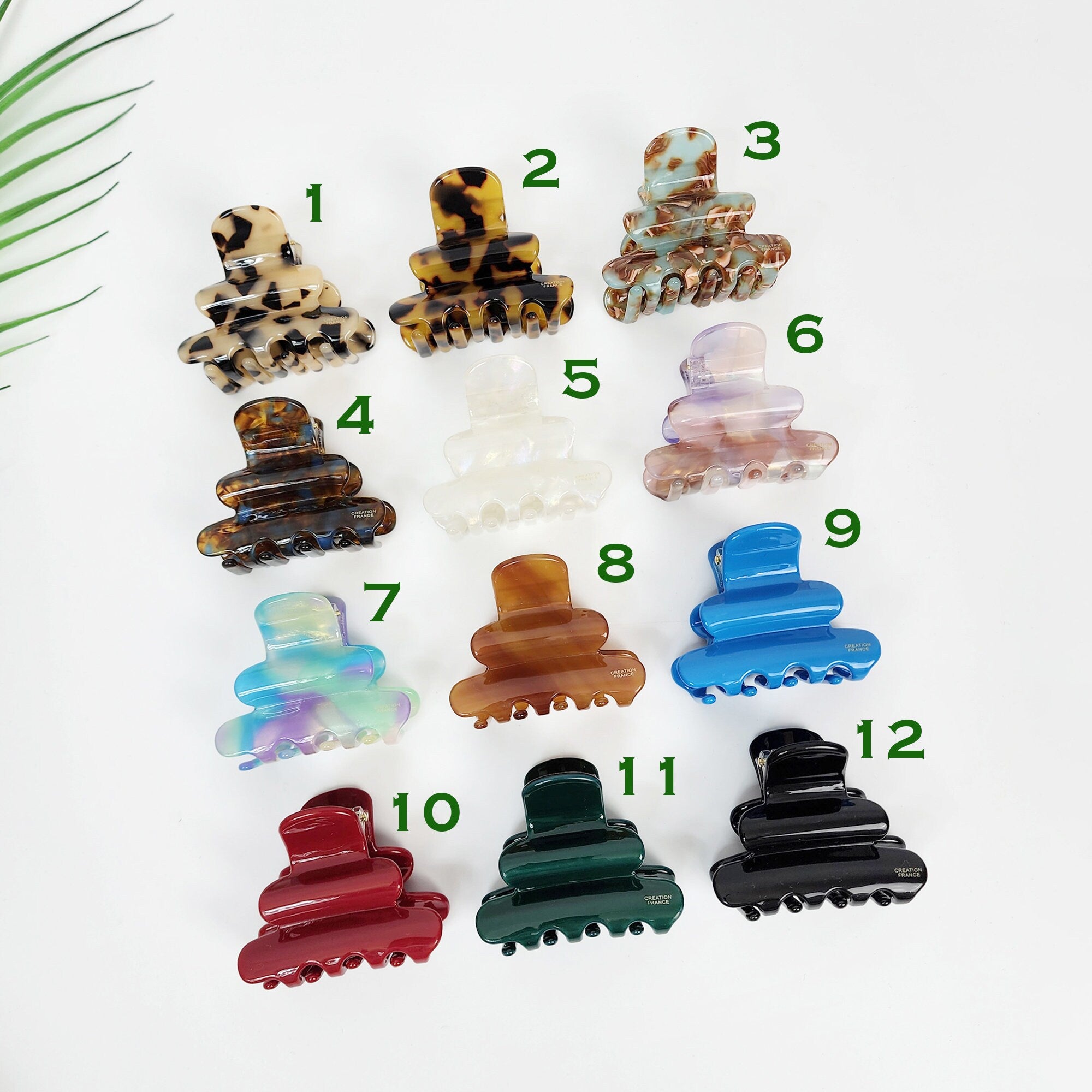 Leopard Ring Bell Small Hair Claw Clip (2.4 Inch) / Tortoise Shell French Hair Pin / Mini Hair Clips / Korean Fashion