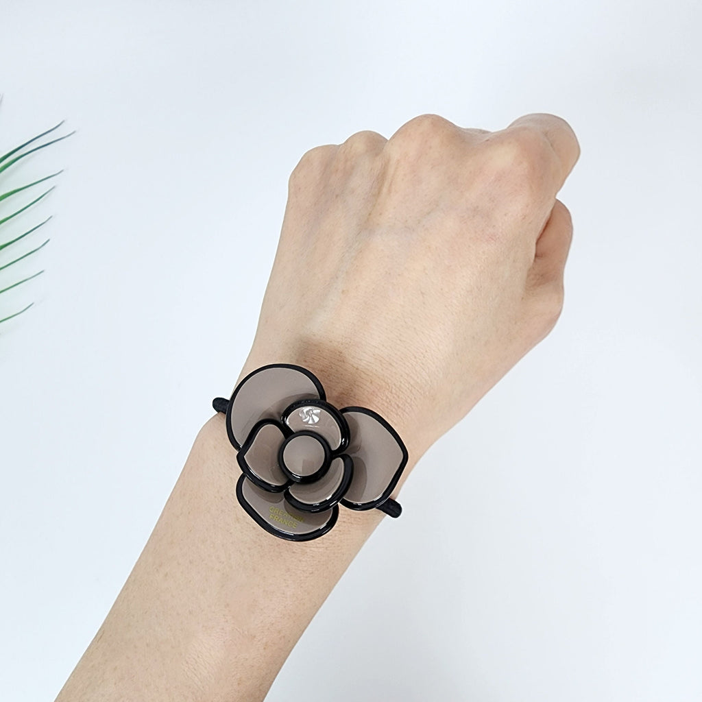 Pastel Color Lovely Camellia Flower Hair Tie (1.8 Inch) / Simple Cute Ponytail Holder / Hair Accessory for Woman / French Hair Tie