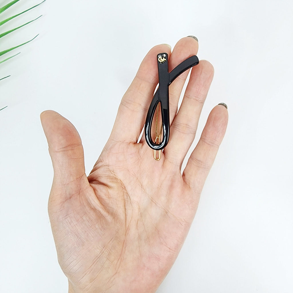 Leopard Mini Scarf Bobby Pin (2.4 Inch) / Tortoise Marble French Hair Pin Clip / Hair Accessory for Woman / Bow Barrette