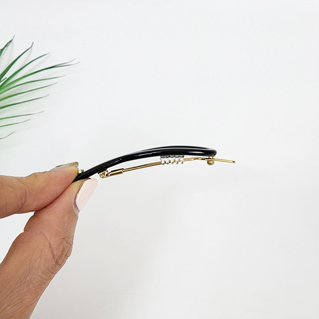 Leopard Mini Scarf Bobby Pin (2.4 Inch) / Tortoise Marble French Hair Pin Clip / Hair Accessory for Woman / Bow Barrette