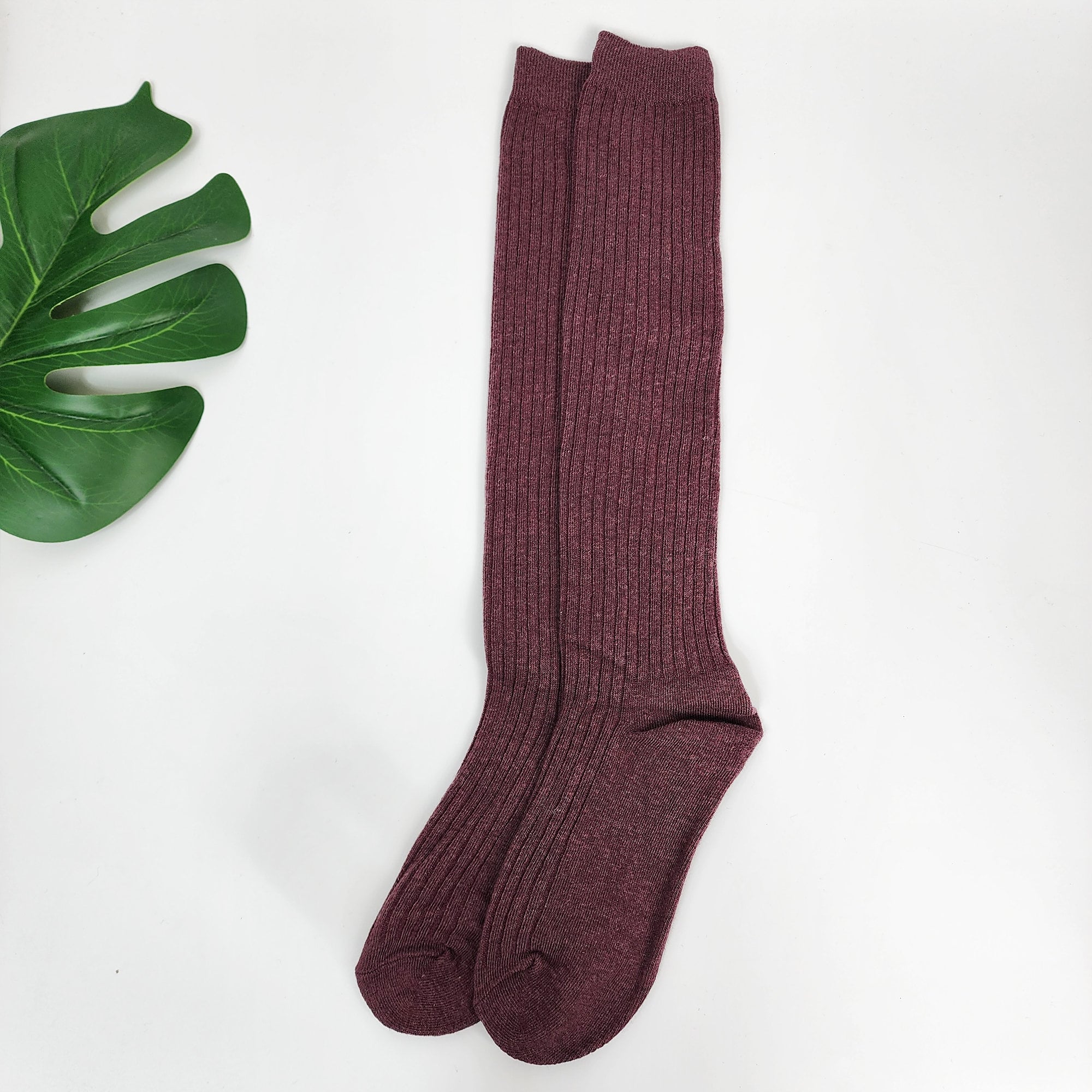 Knee High Socks | Ribbed Cotton Boot Cuffs | Korean Socks | School Uniform Cozy Gift