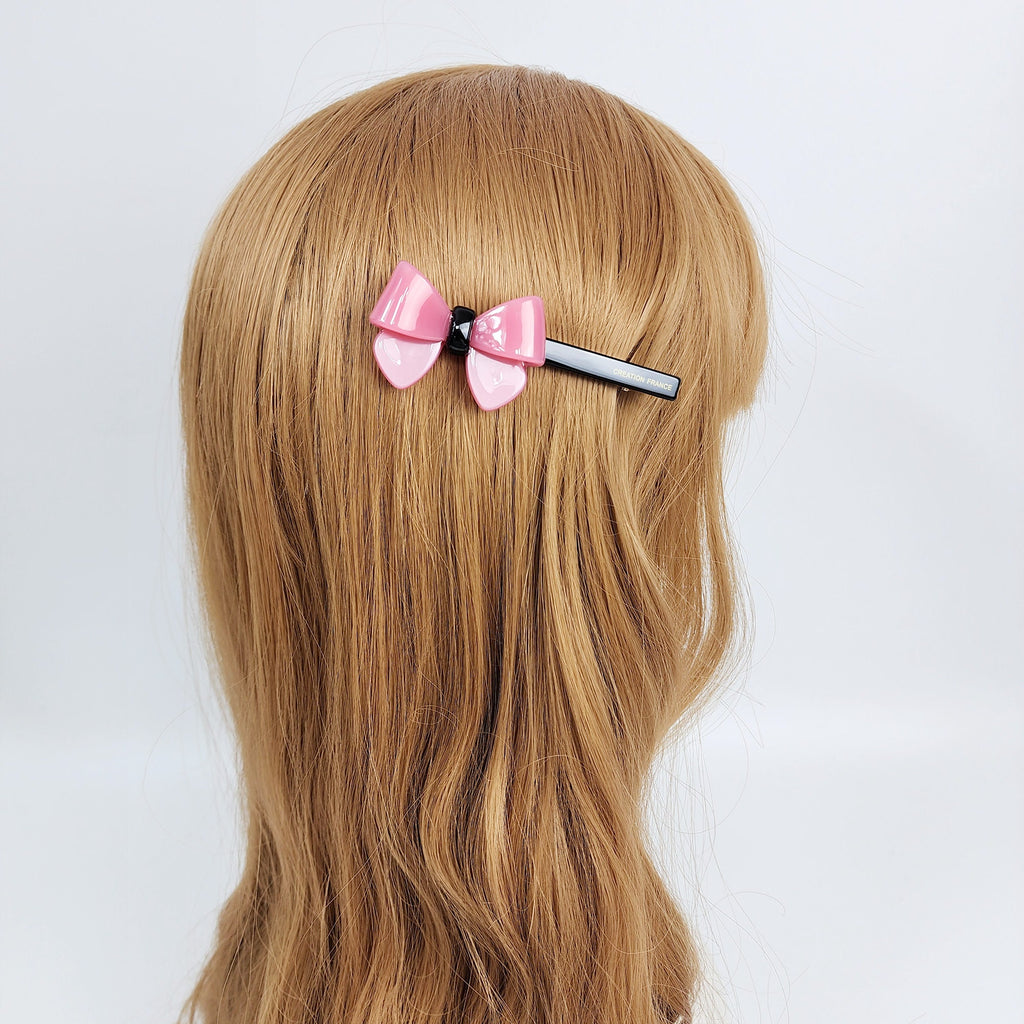 Leopard Bold Ribbon Hair Claw Clip (3.5 Inch) / Tortoise Shell French Hair Pin / Alligator Hair Clip for Woman