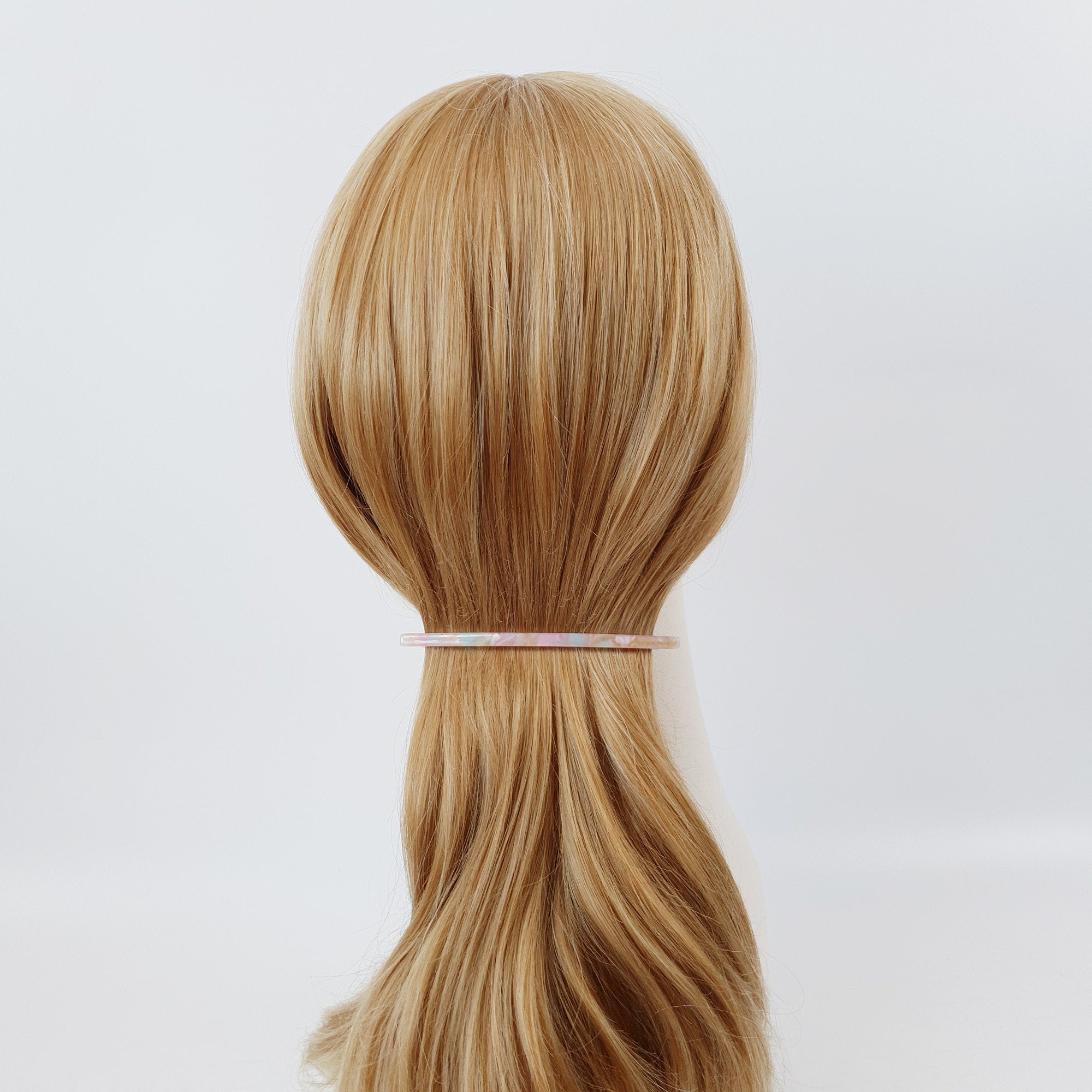 Leopard Slim Long Hair Barrette (4.1 Inch) / Simple French Hair Pin / Hair Accessory for Woman / Automatic Hair Clip