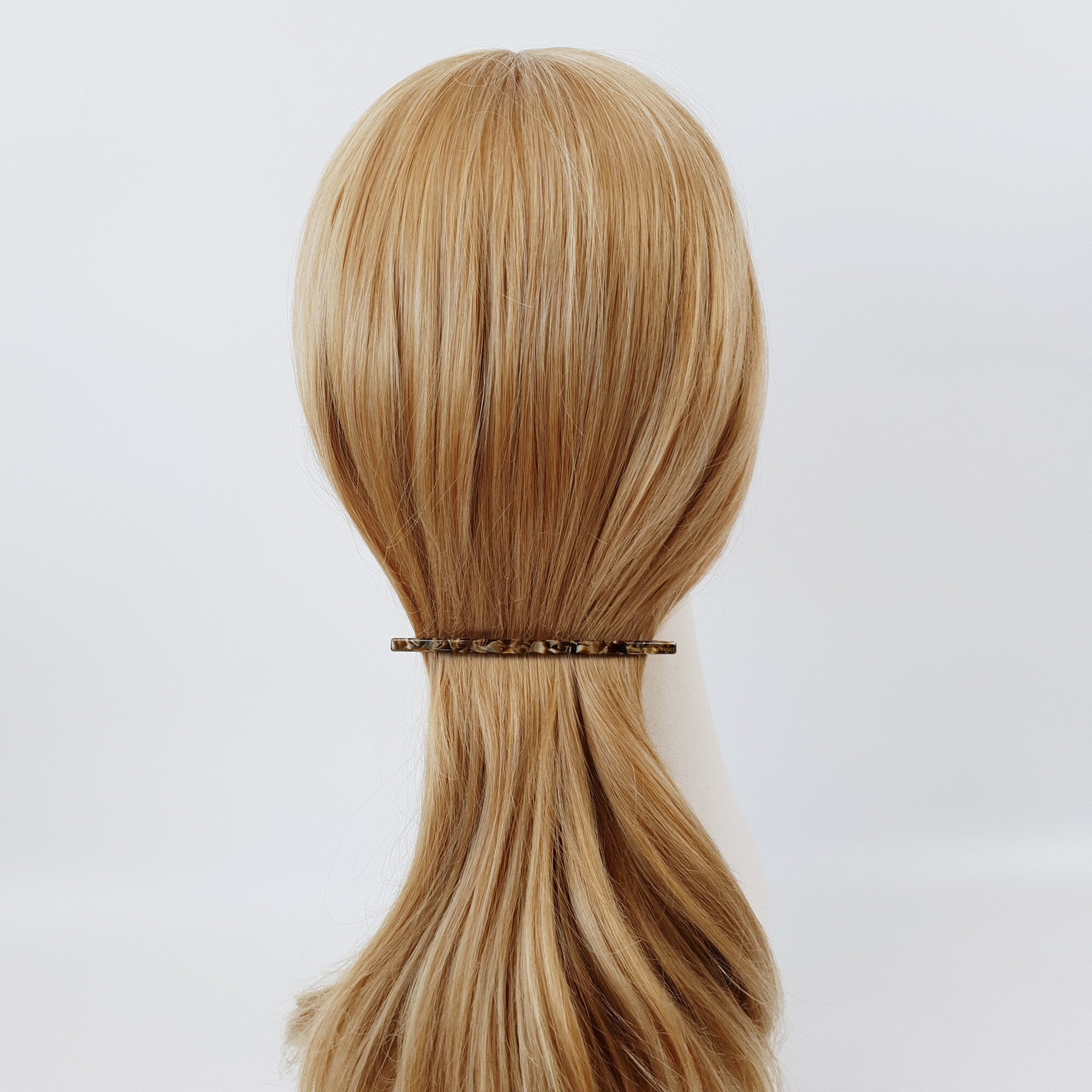 Leopard Slim Long Hair Barrette (4.1 Inch) / Simple French Hair Pin / Hair Accessory for Woman / Automatic Hair Clip