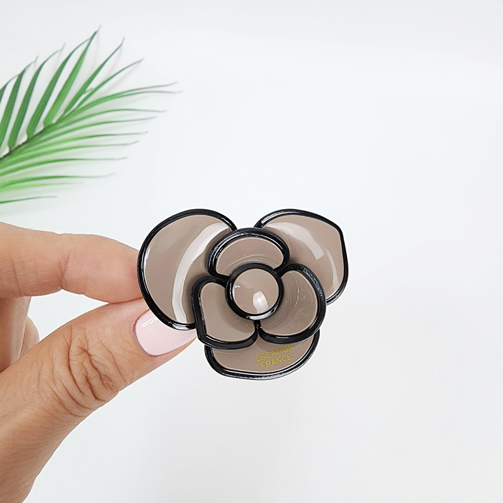 Pastel Color Lovely Camellia Flower Hair Tie (1.8 Inch) / Simple Cute Ponytail Holder / Hair Accessory for Woman / French Hair Tie