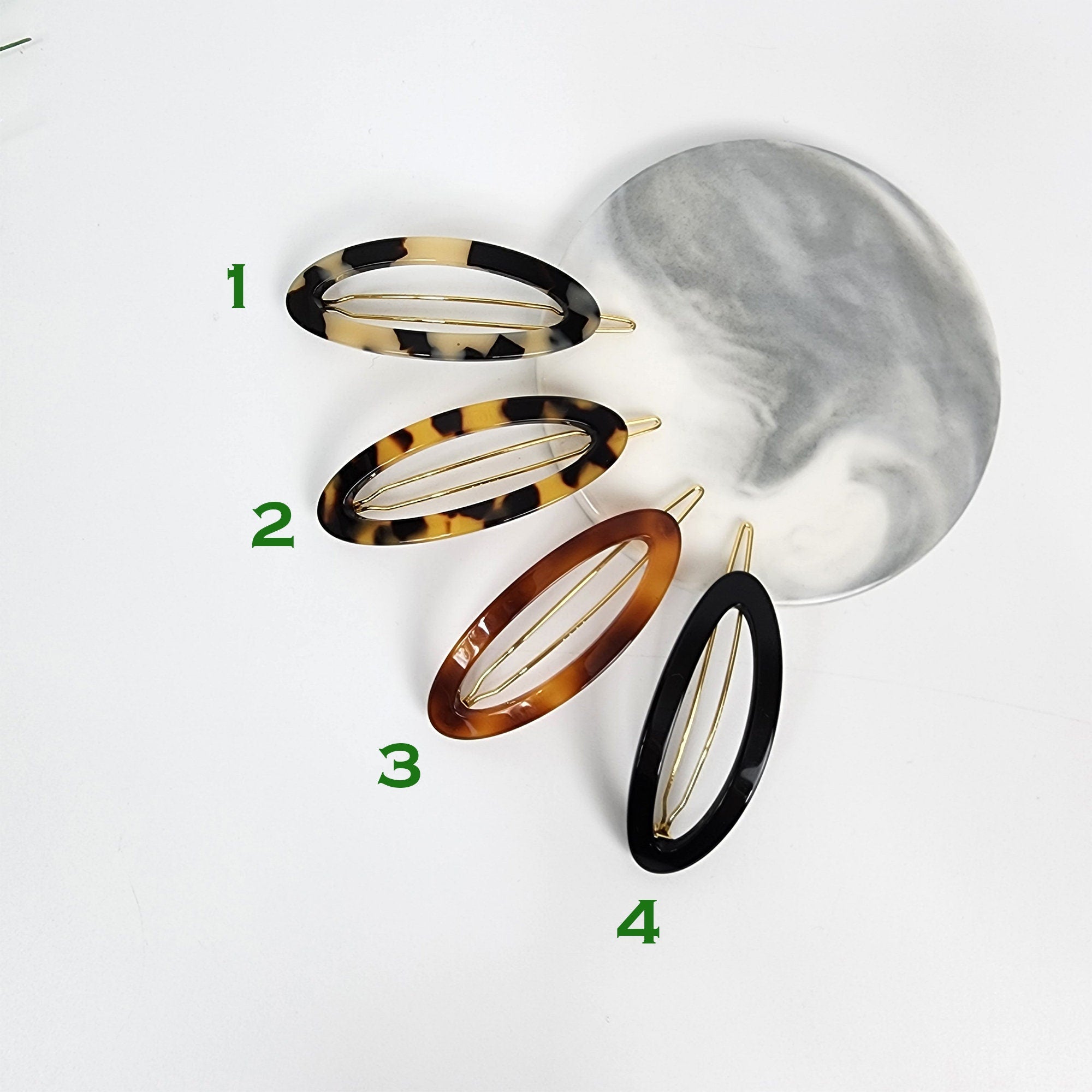 Laurence Oval RIng Bobby Pin (2.4 Inch) / Luxurious Small French Hair Pin / Hair Accessory for Woman / Mini Hair Clips