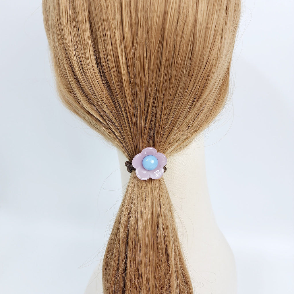 Cutie Flower Mini Hair Tie (1.0 Inch) / Simple Cute Ponytail Holder / Hair Accessory for Woman / French Hair Tie