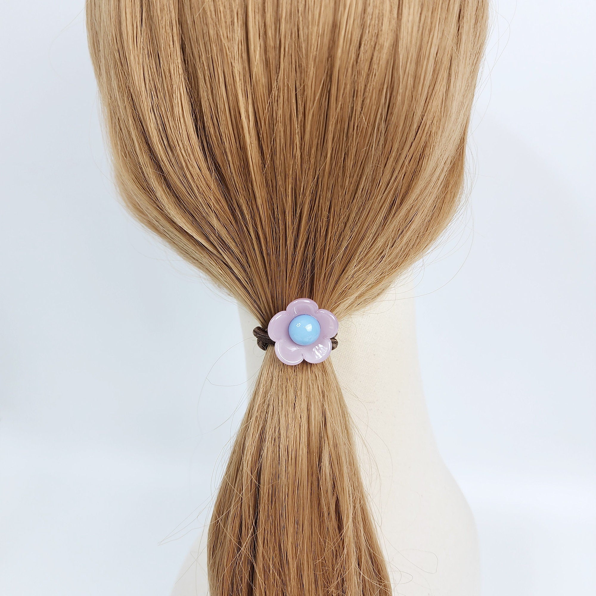 Cutie Flower Mini Hair Tie (1.0 Inch) / Simple Cute Ponytail Holder / Hair Accessory for Woman / French Hair Tie