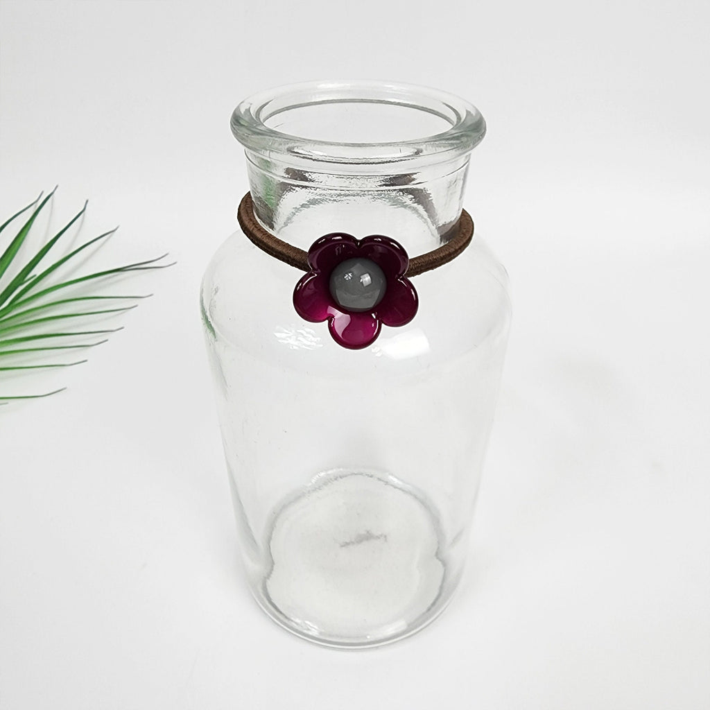 Cutie Flower Mini Hair Tie (1.0 Inch) / Simple Cute Ponytail Holder / Hair Accessory for Woman / French Hair Tie