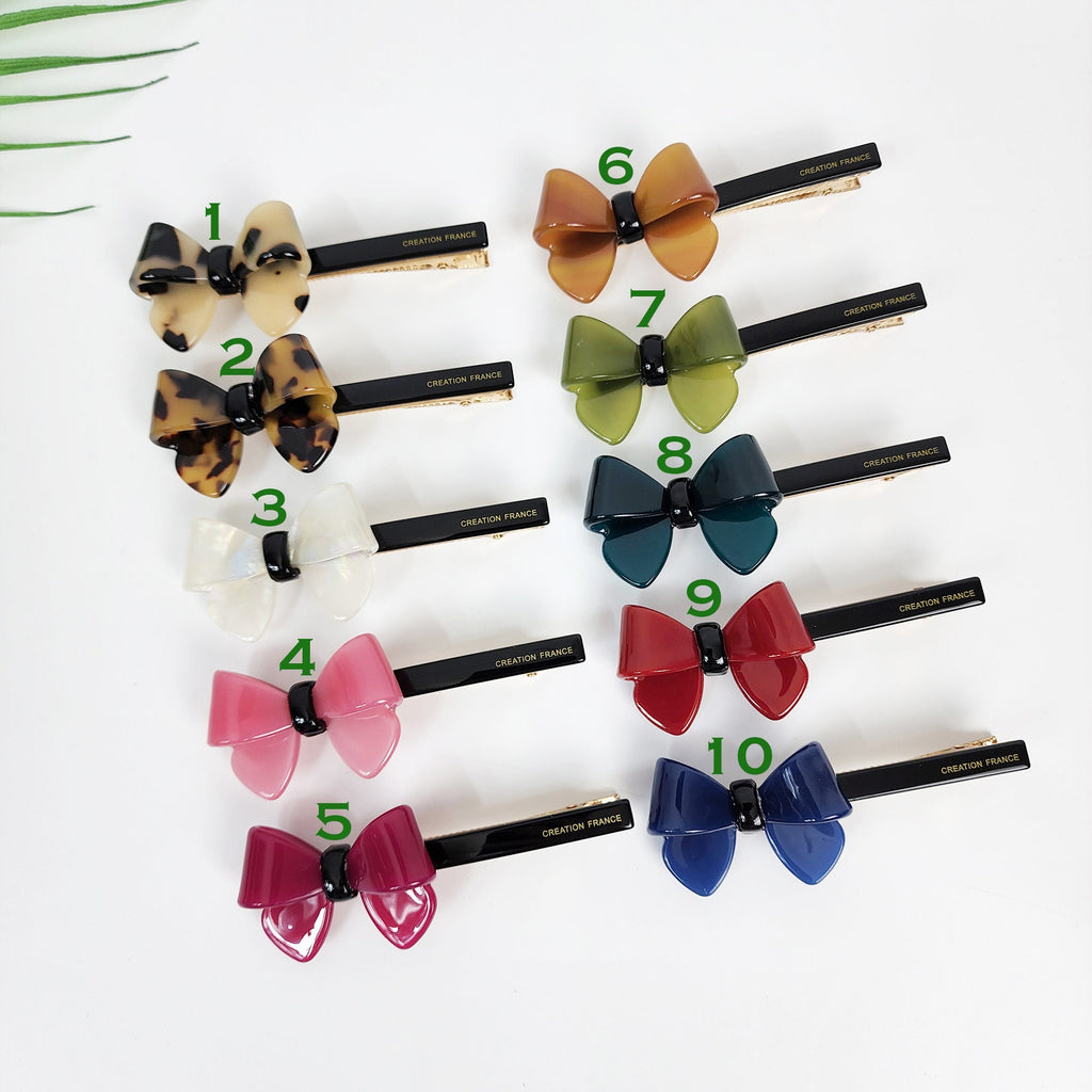 Leopard Bold Ribbon Hair Claw Clip (3.5 Inch) / Tortoise Shell French Hair Pin / Alligator Hair Clip for Woman