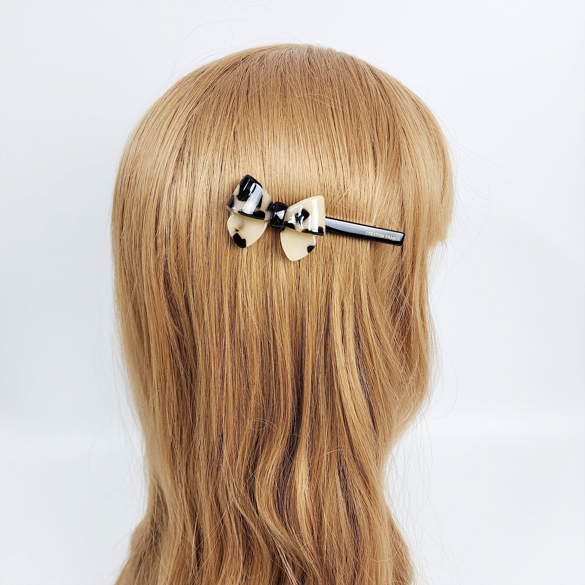 Leopard Bold Ribbon Hair Claw Clip (3.5 Inch) / Tortoise Shell French Hair Pin / Alligator Hair Clip for Woman