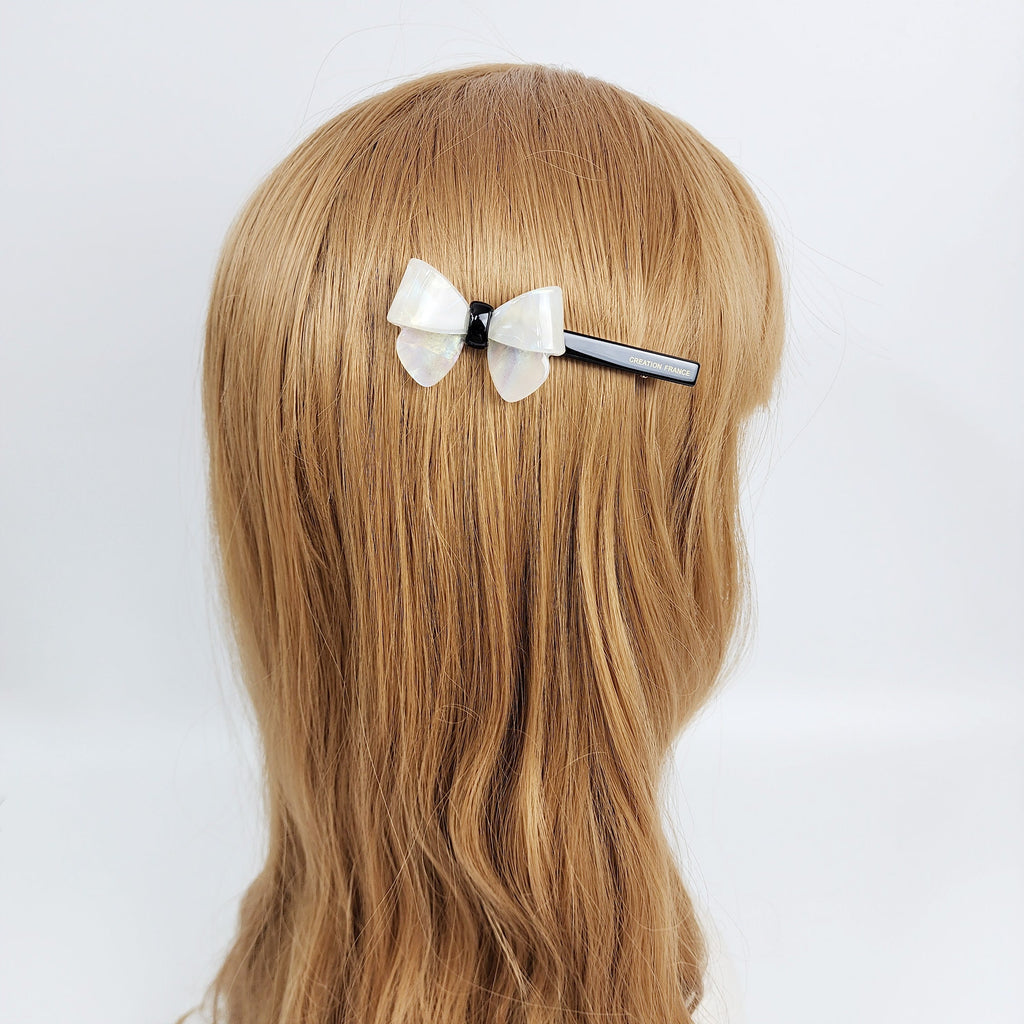 Leopard Bold Ribbon Hair Claw Clip (3.5 Inch) / Tortoise Shell French Hair Pin / Alligator Hair Clip for Woman