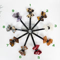 Tortoise Shell Bold Butterfly Ribbon Hair Barrette (4.7 Inch) / Leopard French Hair Pin / Hair Accessory for Woman / Automatic Hair Clip