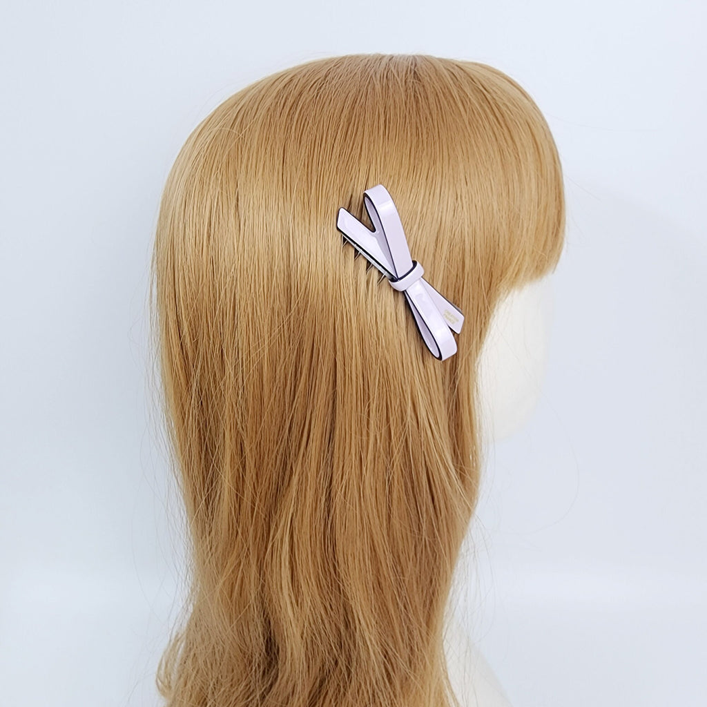 Pastel Color Simple Ribbon Hair Comb Pin (2.8 Inch) / Simple French Hair Pin / Hair Fork for Woman