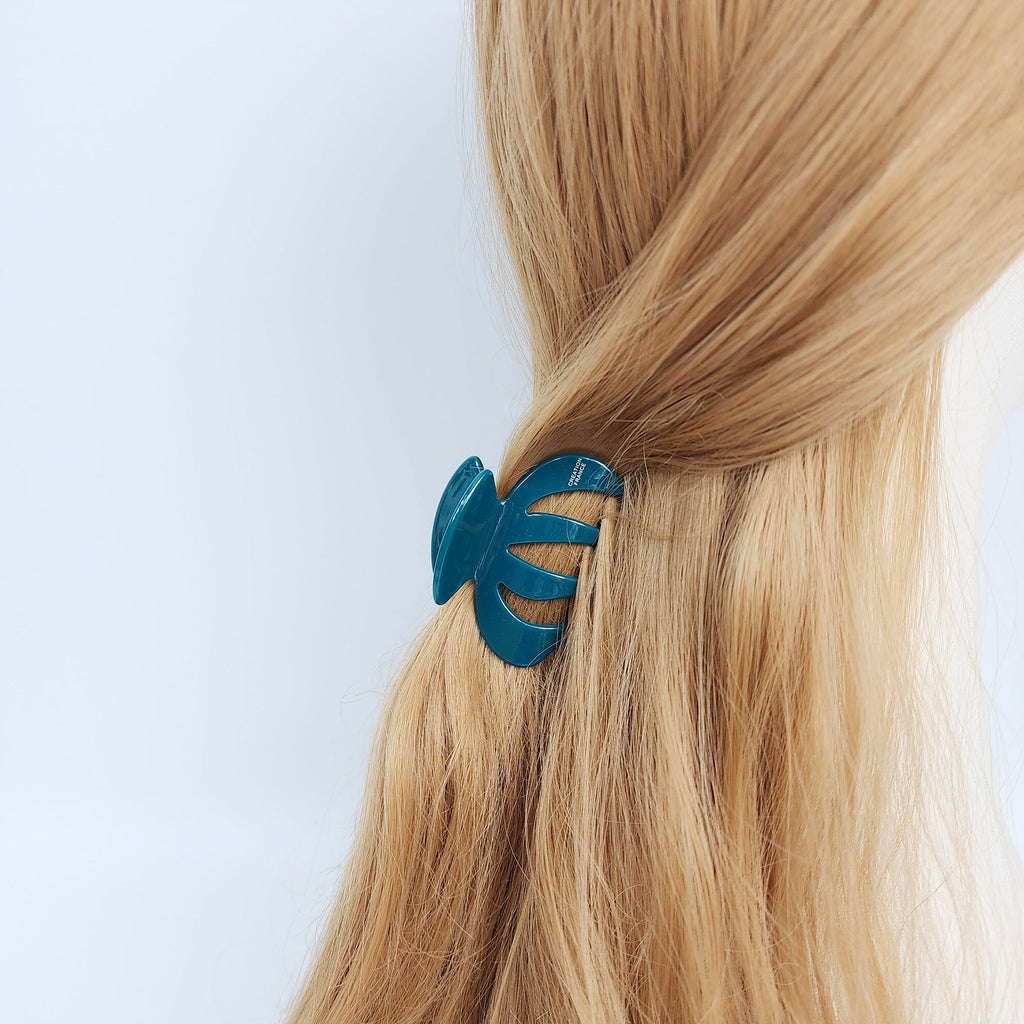 Leopard Little Pumpkin Hair Claw Clip (2.4 Inch) / Tortoise Shell Medium Size Ponytail Holder / Hair Barrette for Woman
