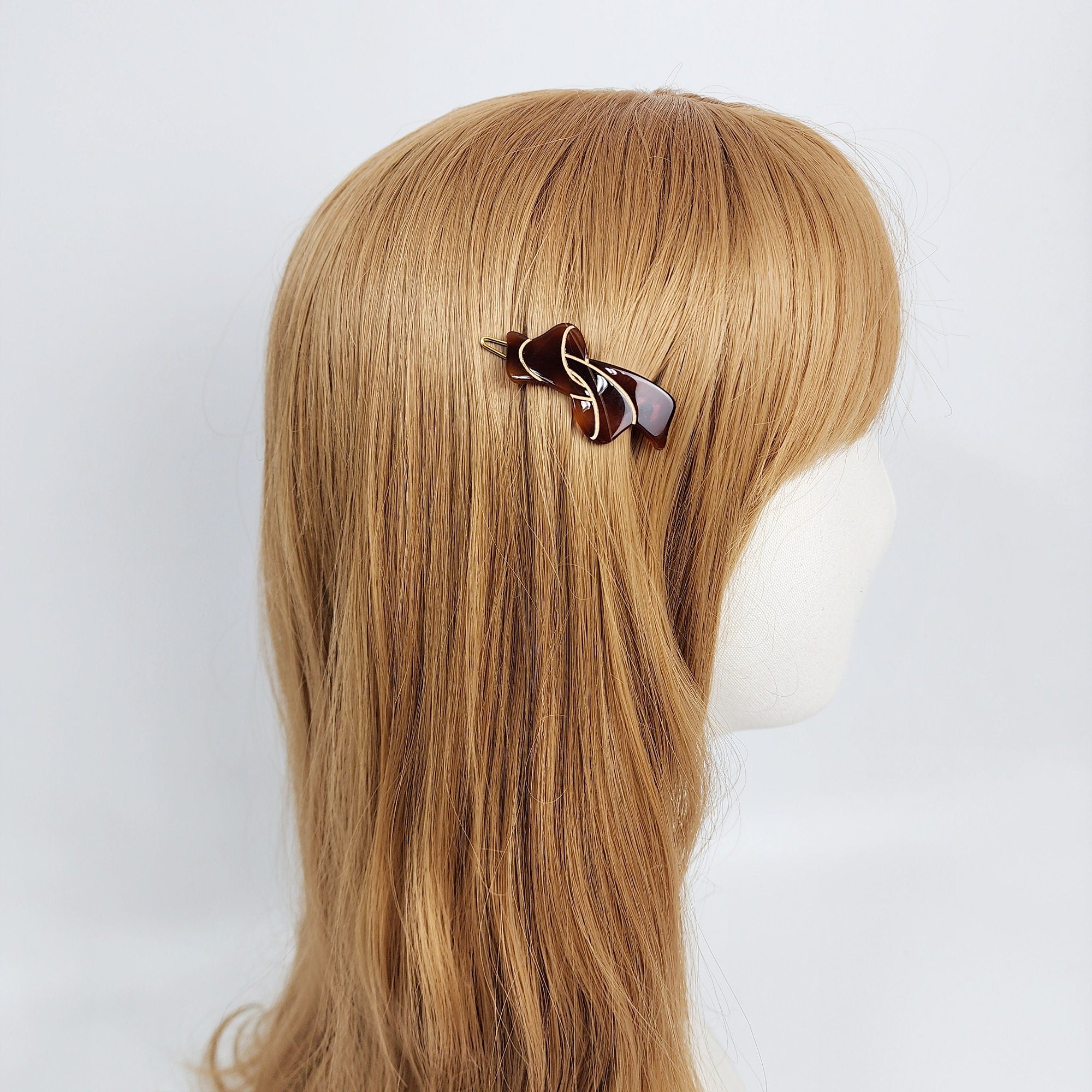 Laurence Muffler Ribbon Bobby Pin (1.8 Inch) / Luxurious Small French Hair Pin / Hair Accessory for Woman / Mini Hair Clips
