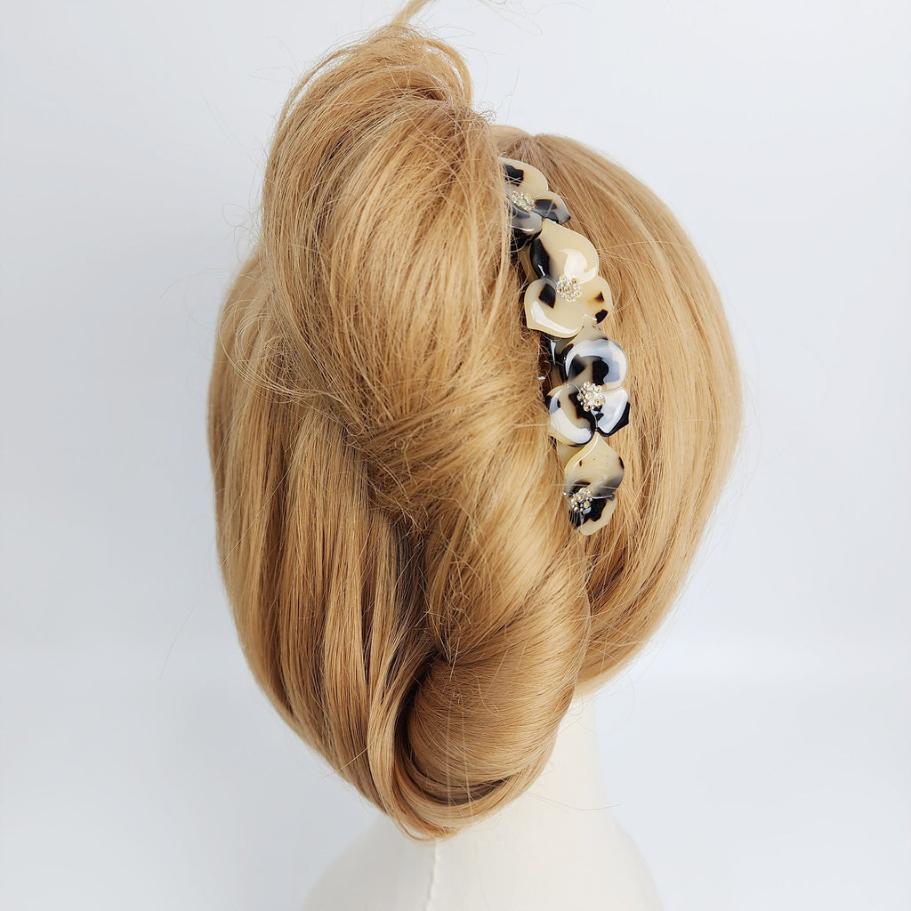 Big Blossom Long Leg Non-slip Hair Comb Pin with Cubic (4.3 Inch) / Luxurious French Hair Pin / Hair Fork for Woman