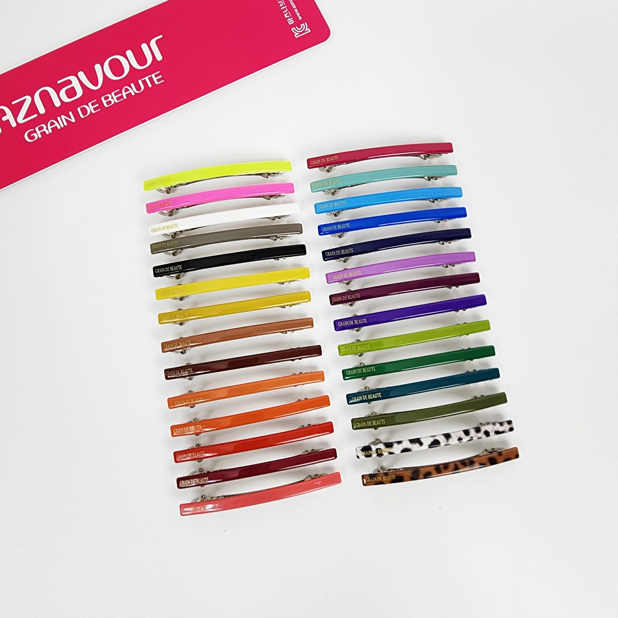 Slim cellulose acetate barrette, minimalist skinny hair clip, colorful automatic clasp pin for bangs, women side hair accessory.