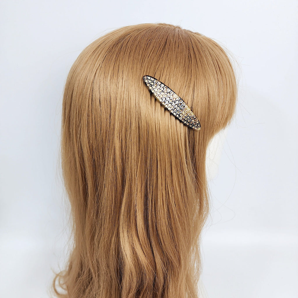 Broad Long Oval Hair Comb Pin with Cubic (3.0 Inch) / Luxurious French Hair Pin / Hair Fork for Woman