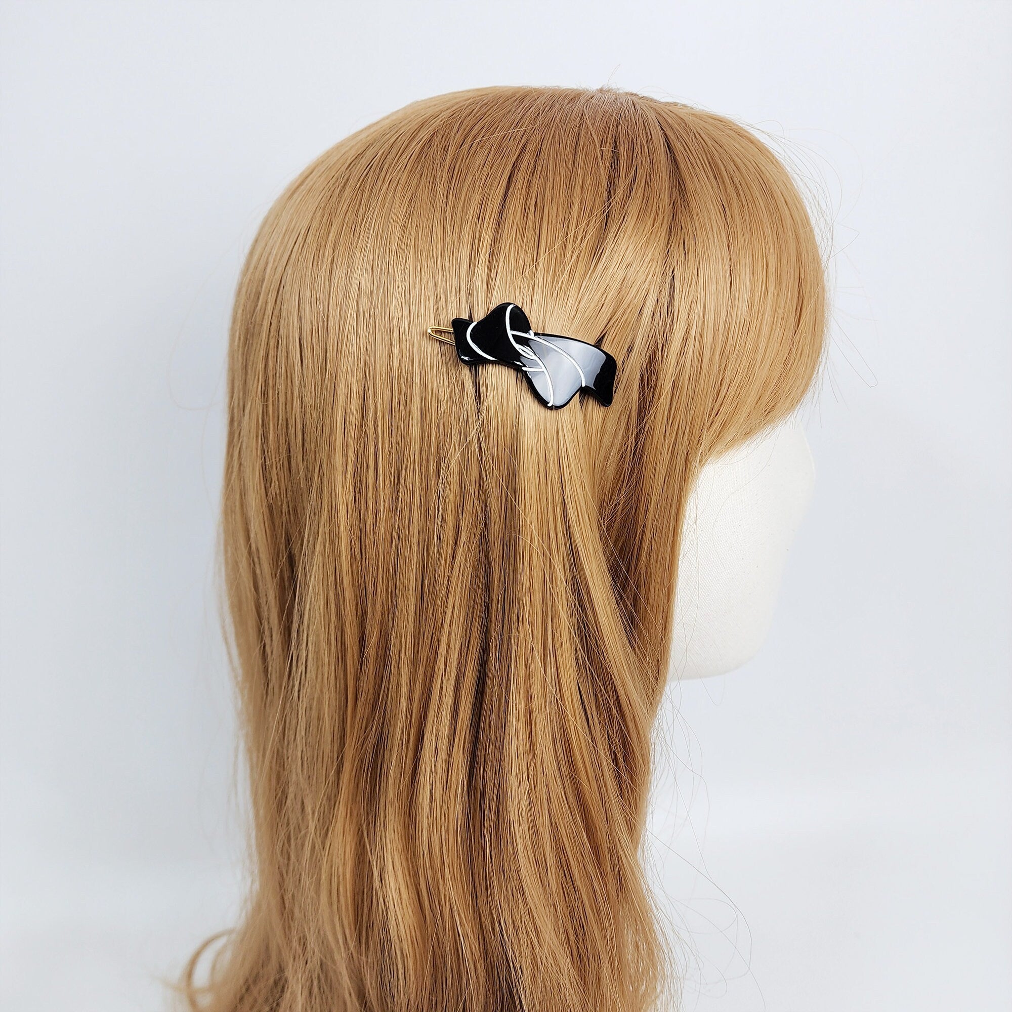 Laurence Muffler Ribbon Bobby Pin (1.8 Inch) / Luxurious Small French Hair Pin / Hair Accessory for Woman / Mini Hair Clips