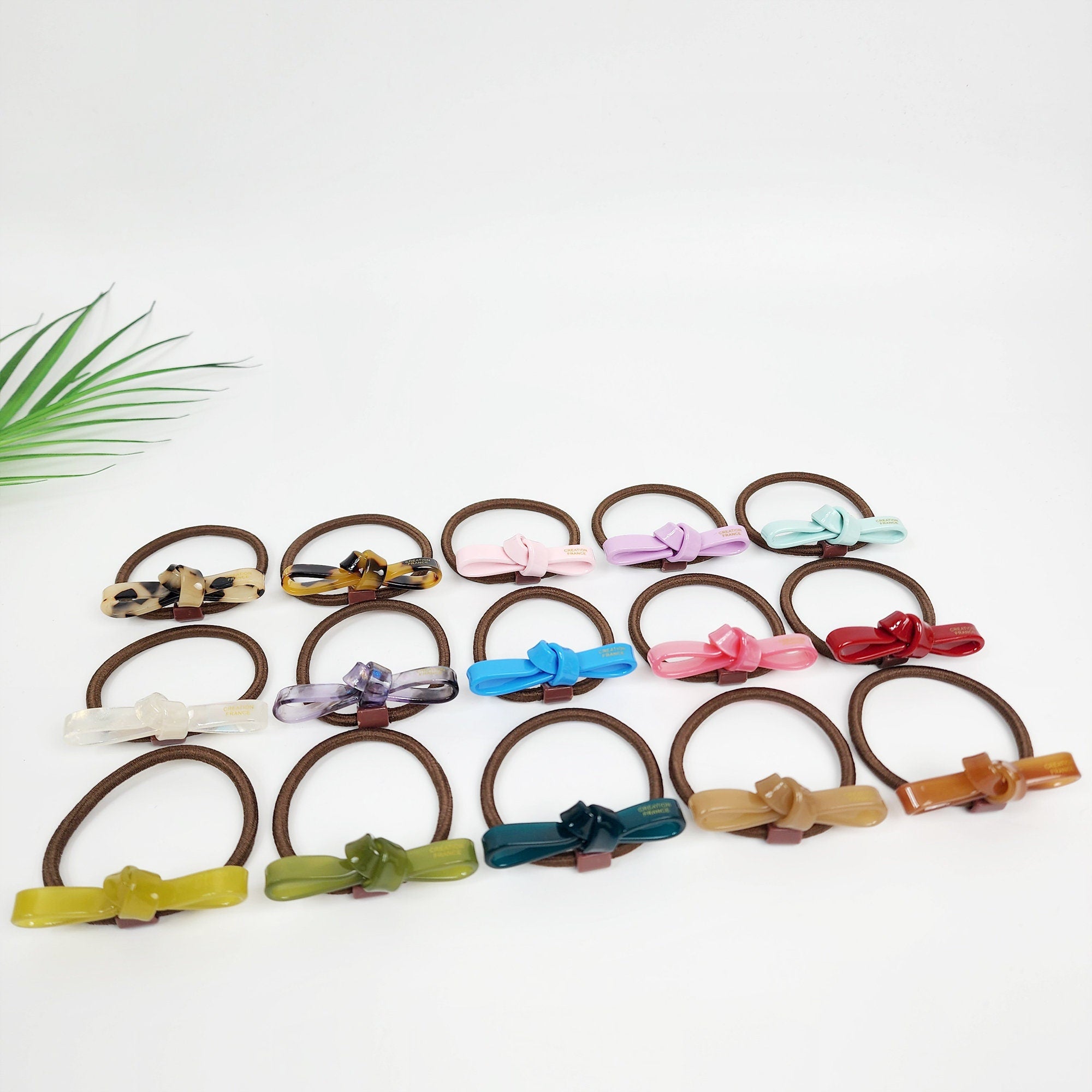 Leopard Mini Twist Ribbon Small Hair Tie (2.0 Inch) / Simple Cute Ponytail Holder / Hair Accessory for Woman / French Hair Tie