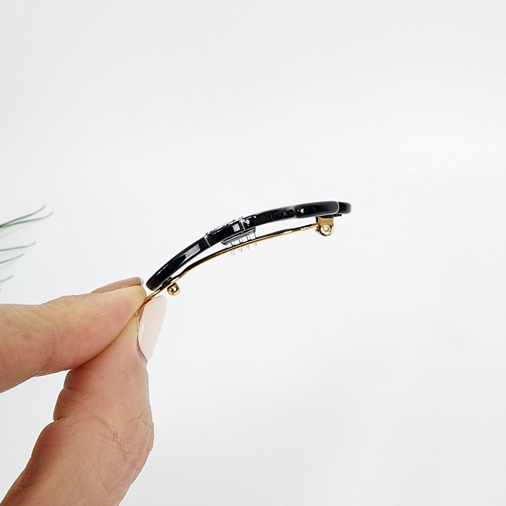 Laurence Charlotte Ribbon Bobby Pin (1.8 Inch) / Luxurious Small French Hair Pin / Hair Accessory for Woman / Mini Hair Clips