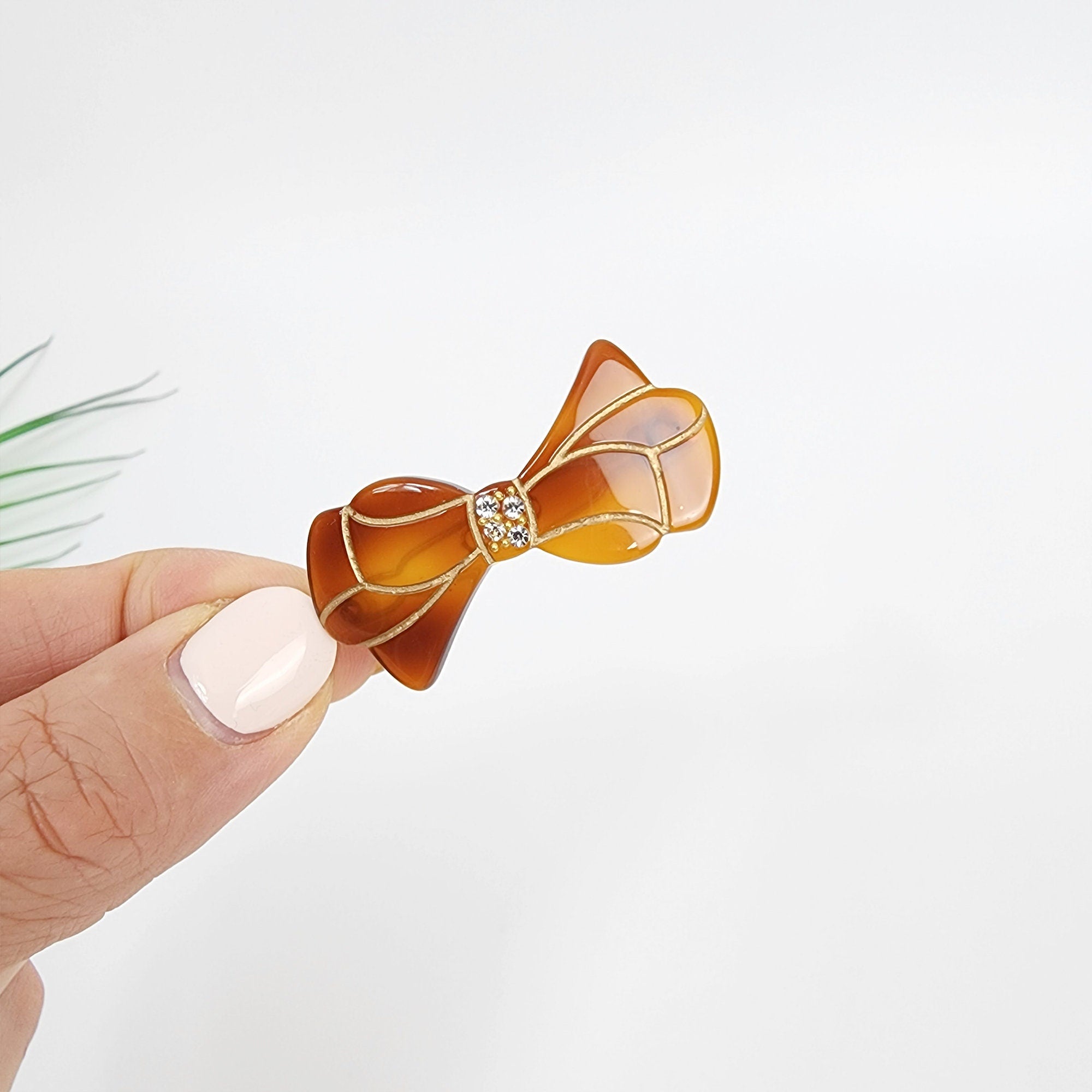 Laurence Annie Ribbon Small Bobby Pin (1.7 Inch) / Luxurious French Hair Pin / Hair Accessory for Woman / Mini Hair Clips