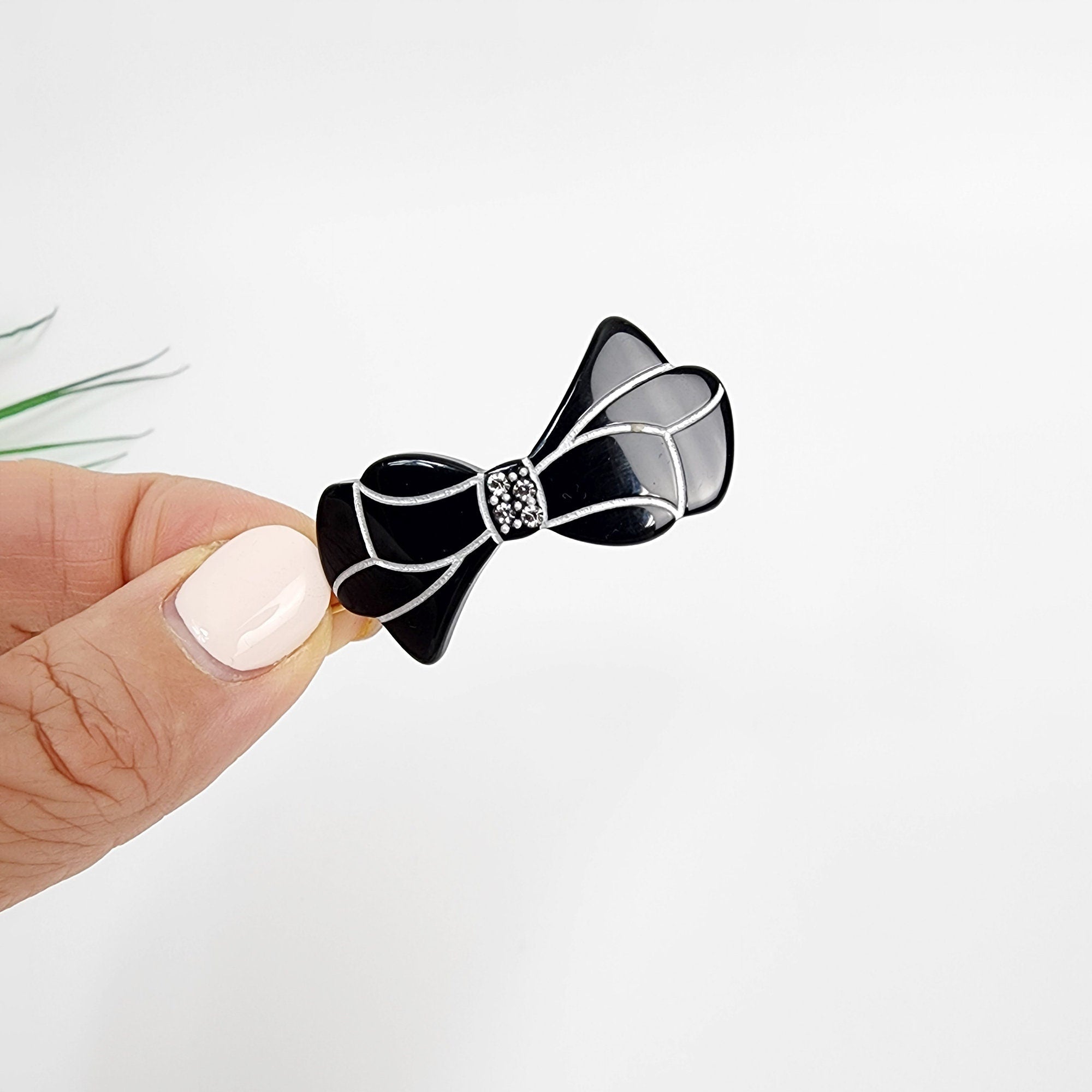 Laurence Annie Ribbon Small Bobby Pin (1.7 Inch) / Luxurious French Hair Pin / Hair Accessory for Woman / Mini Hair Clips