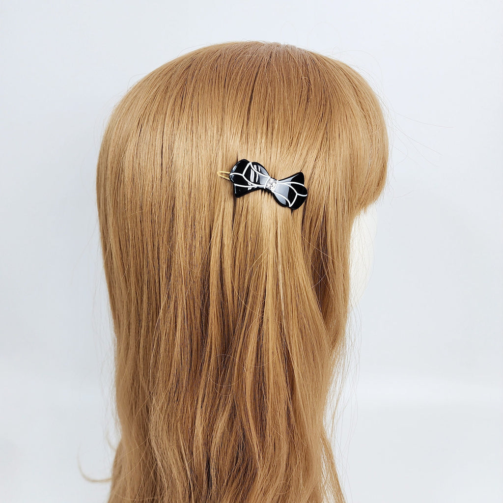 Laurence Annie Ribbon Small Bobby Pin (1.7 Inch) / Luxurious French Hair Pin / Hair Accessory for Woman / Mini Hair Clips