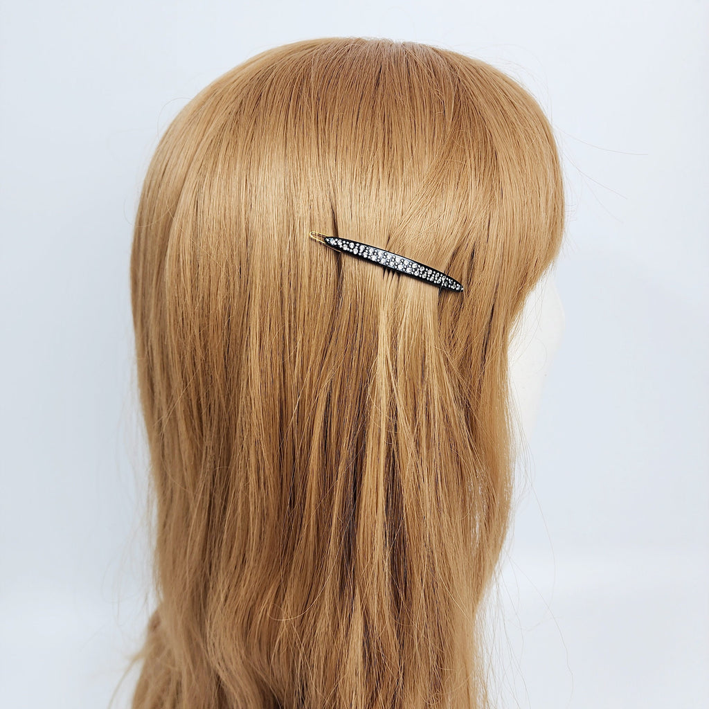 Laurence Long Oval Slim Bobby Pin (2.2 Inch) / Luxurious French Hair Pin / Hair Accessory for Woman / Mini Hair Clips