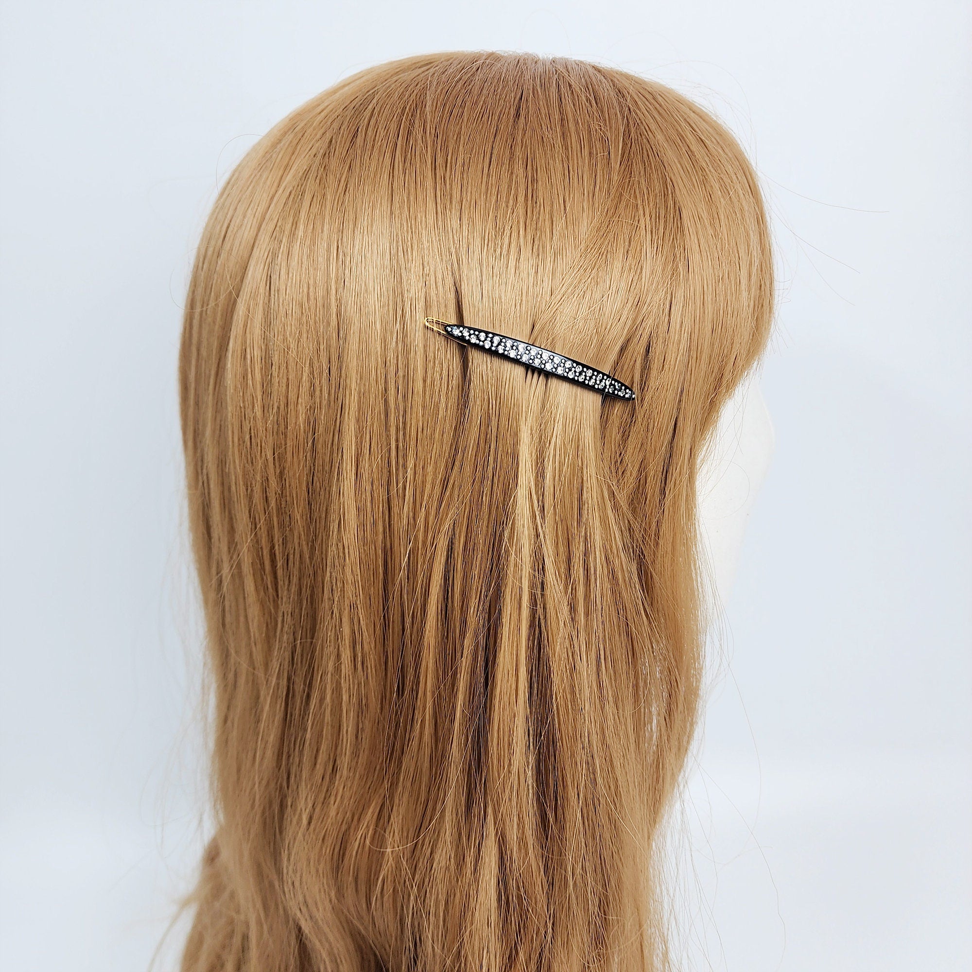 Laurence Long Oval Slim Bobby Pin (2.2 Inch) / Luxurious French Hair Pin / Hair Accessory for Woman / Mini Hair Clips