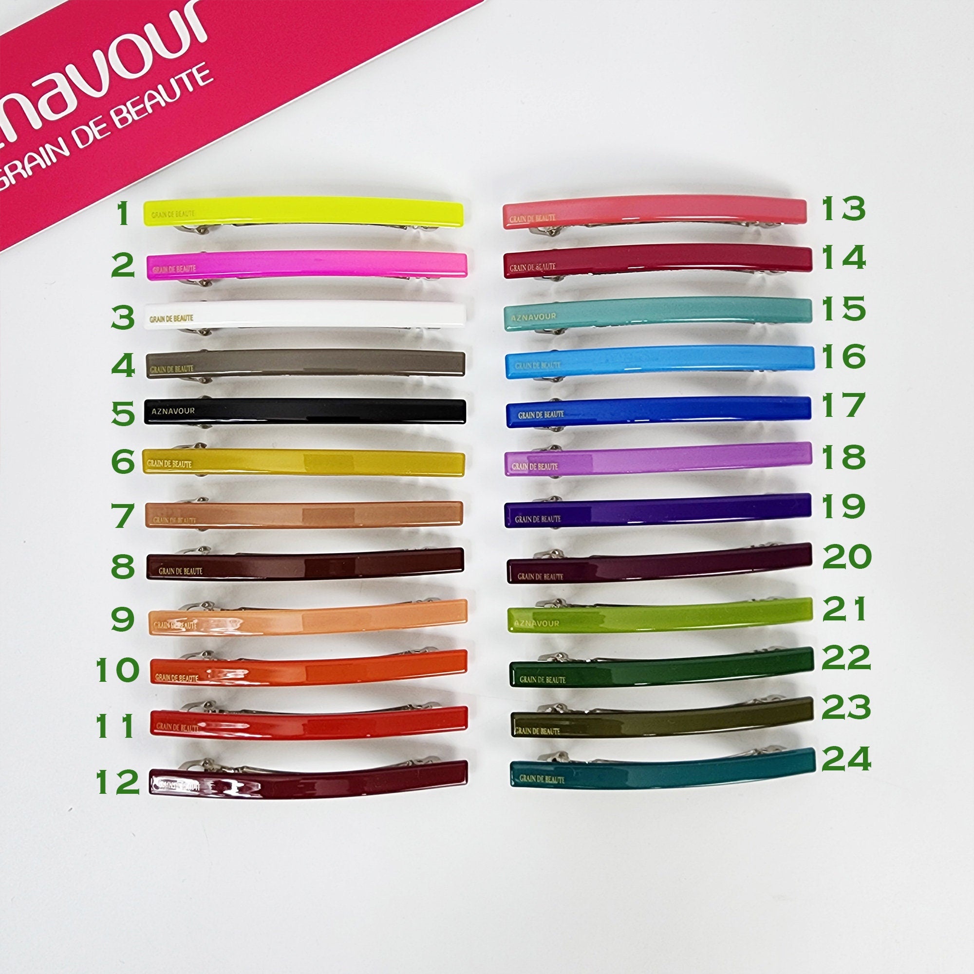 Pure Color Simple Line Hair Barrette (3.3 Inch) / Luxurious French Hair Pin / Automatic Hair Clip