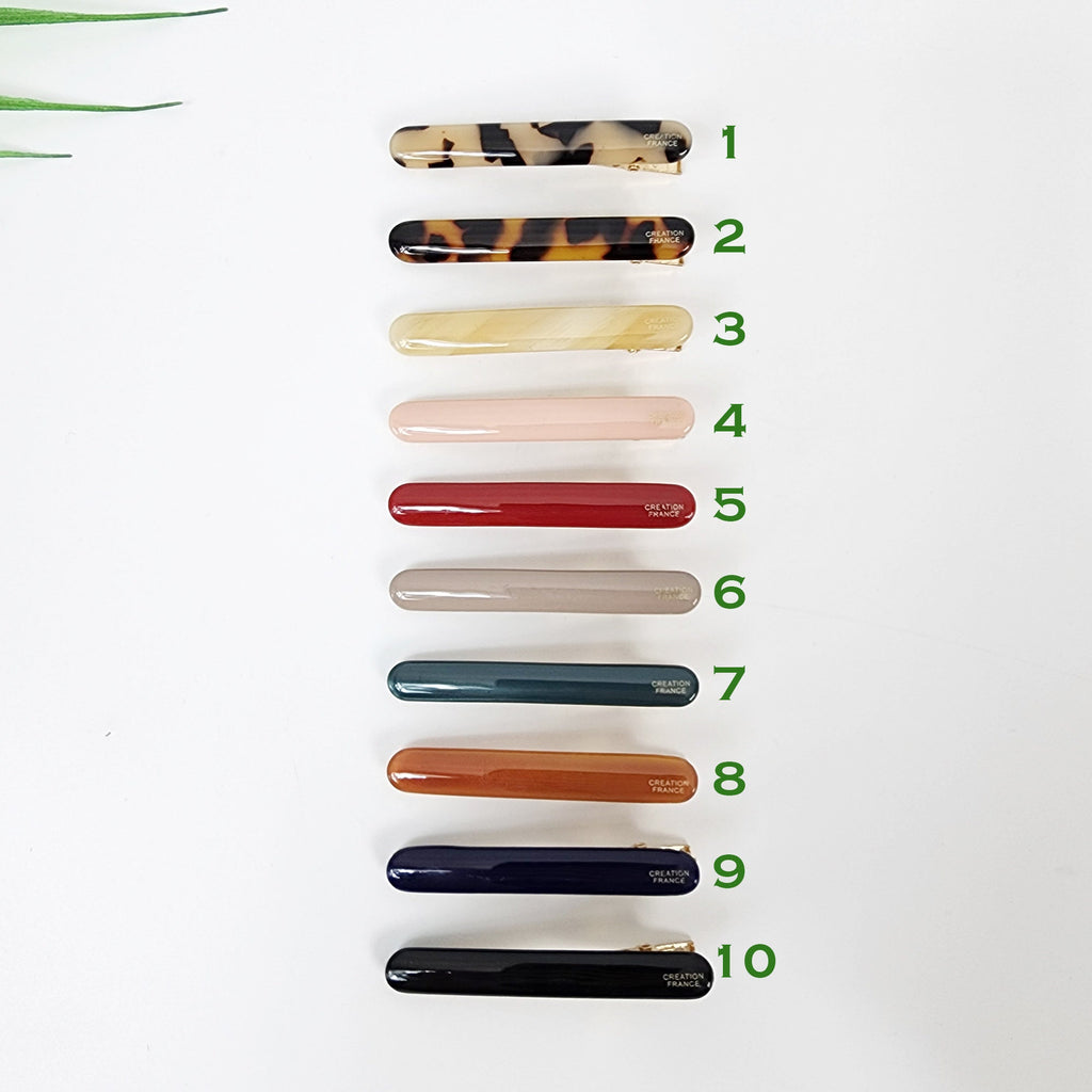 Pure Color Cute Stick Small Hair Claw Clip (2.4 Inch) / Simple French Hair Pin / Alligator Hair Clip for Woman / French Barrette for Girls
