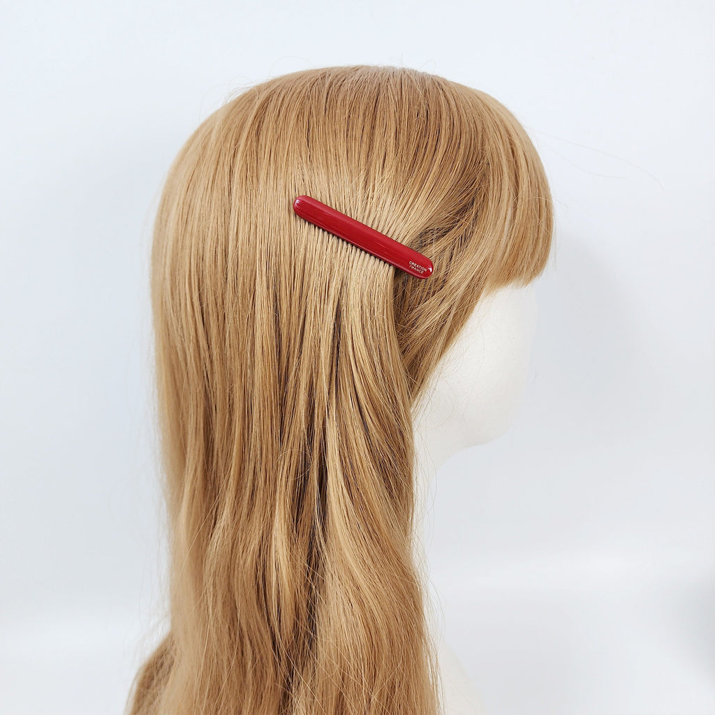 Pure Color Cute Stick Small Hair Claw Clip (2.4 Inch) / Simple French Hair Pin / Alligator Hair Clip for Woman / French Barrette for Girls