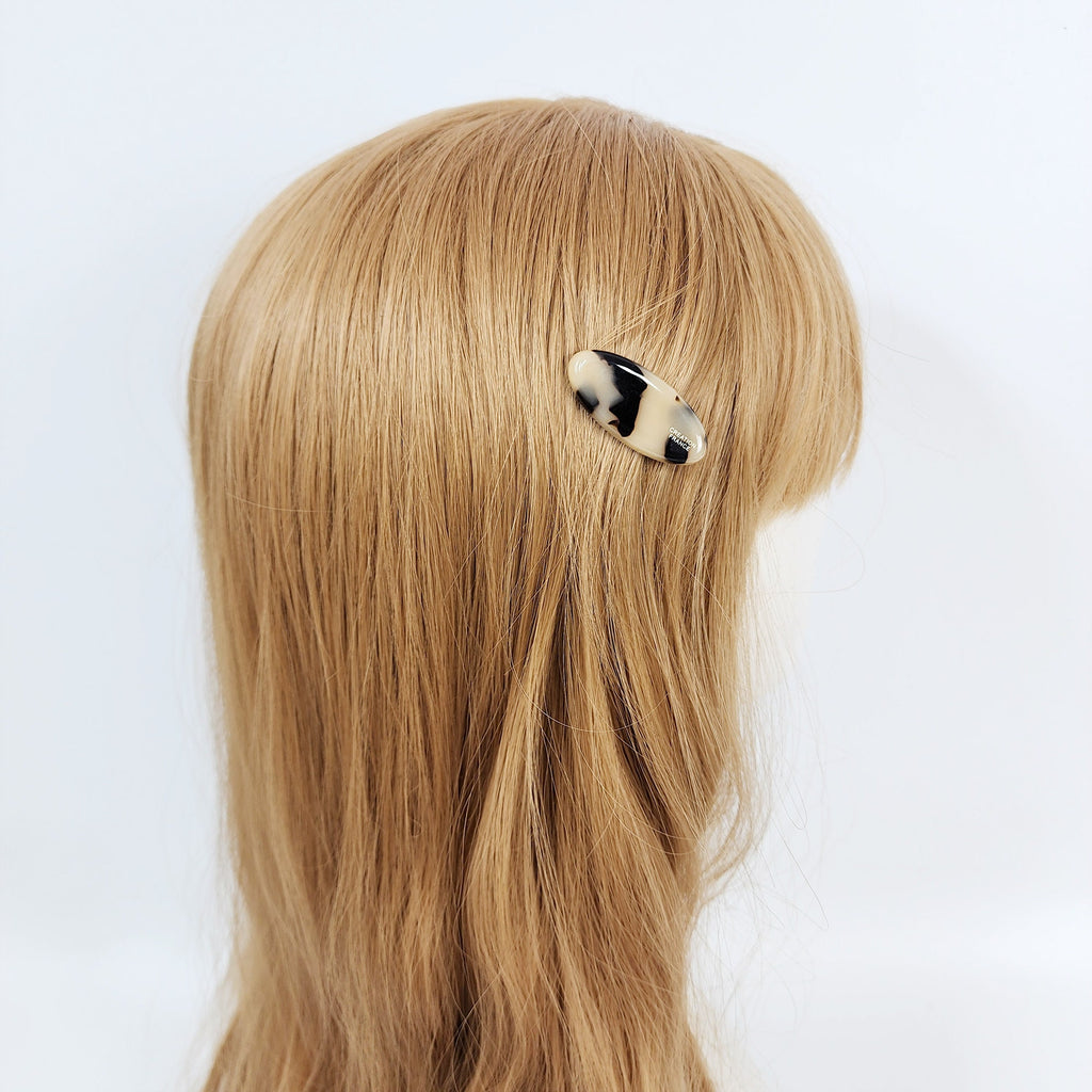 Pure Colore Pebble Mini Hair Claw Clip (1.6 Inch) / Cute French Hair Pin / Alligator Hair Clip for Woman / Mini French Barrette for Girls