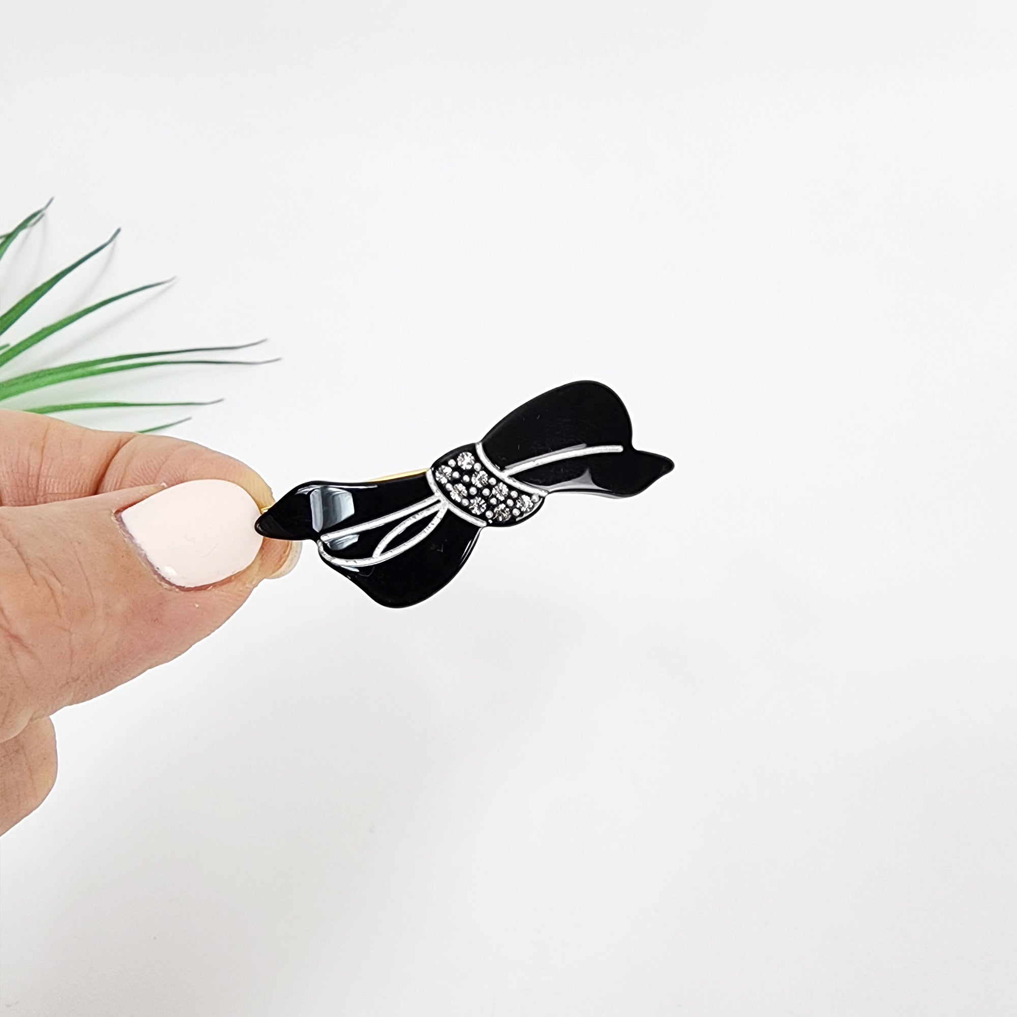 Sara Ribbon Bobby Pin (1.8 Inch) / Luxurious French Hair Pin Clip / Hair Accessory for Woman / Small Bow Barrette