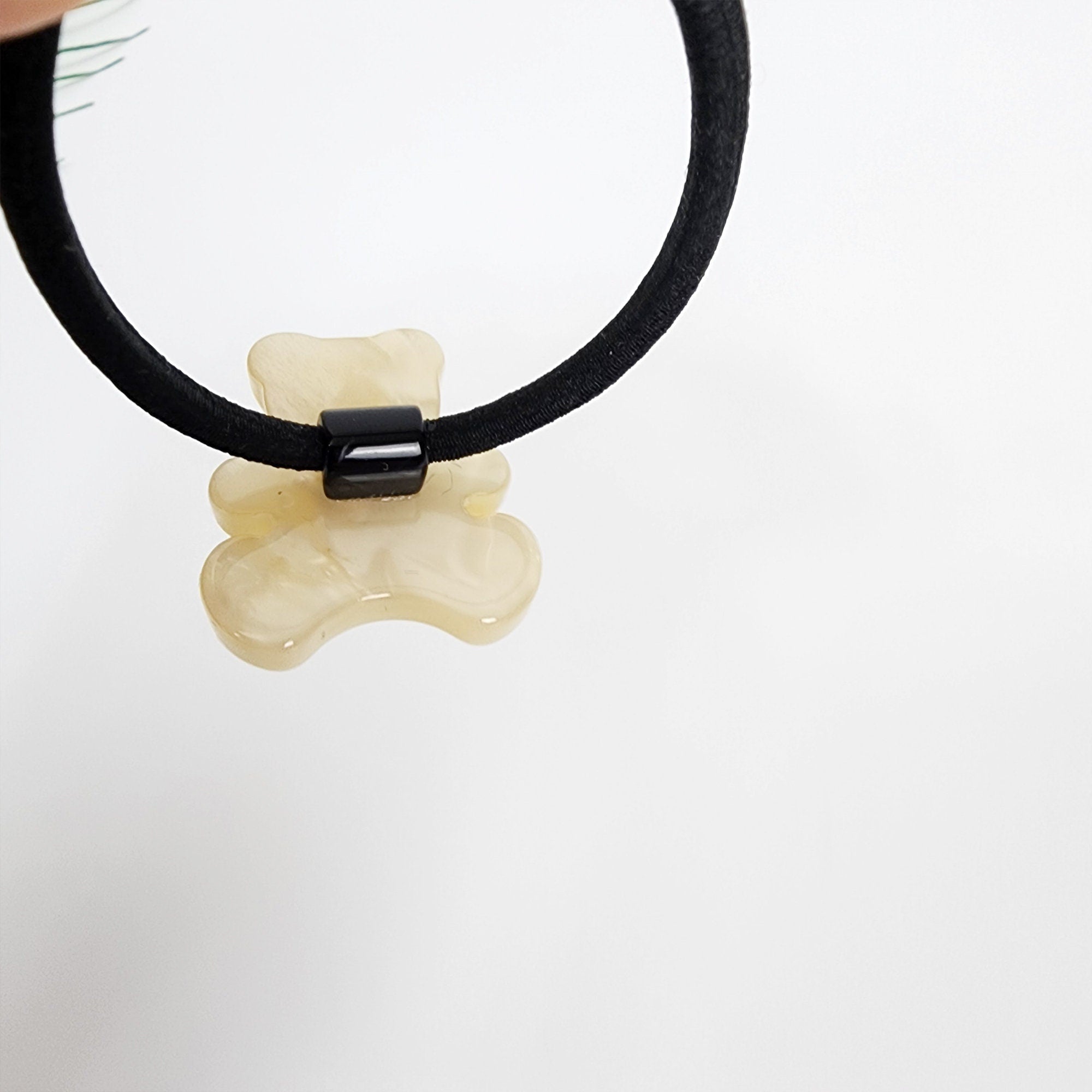 Ice Teddy Bear Hair Tie / Simple Cute Ponytail Holder / Hair Accessory for Woman