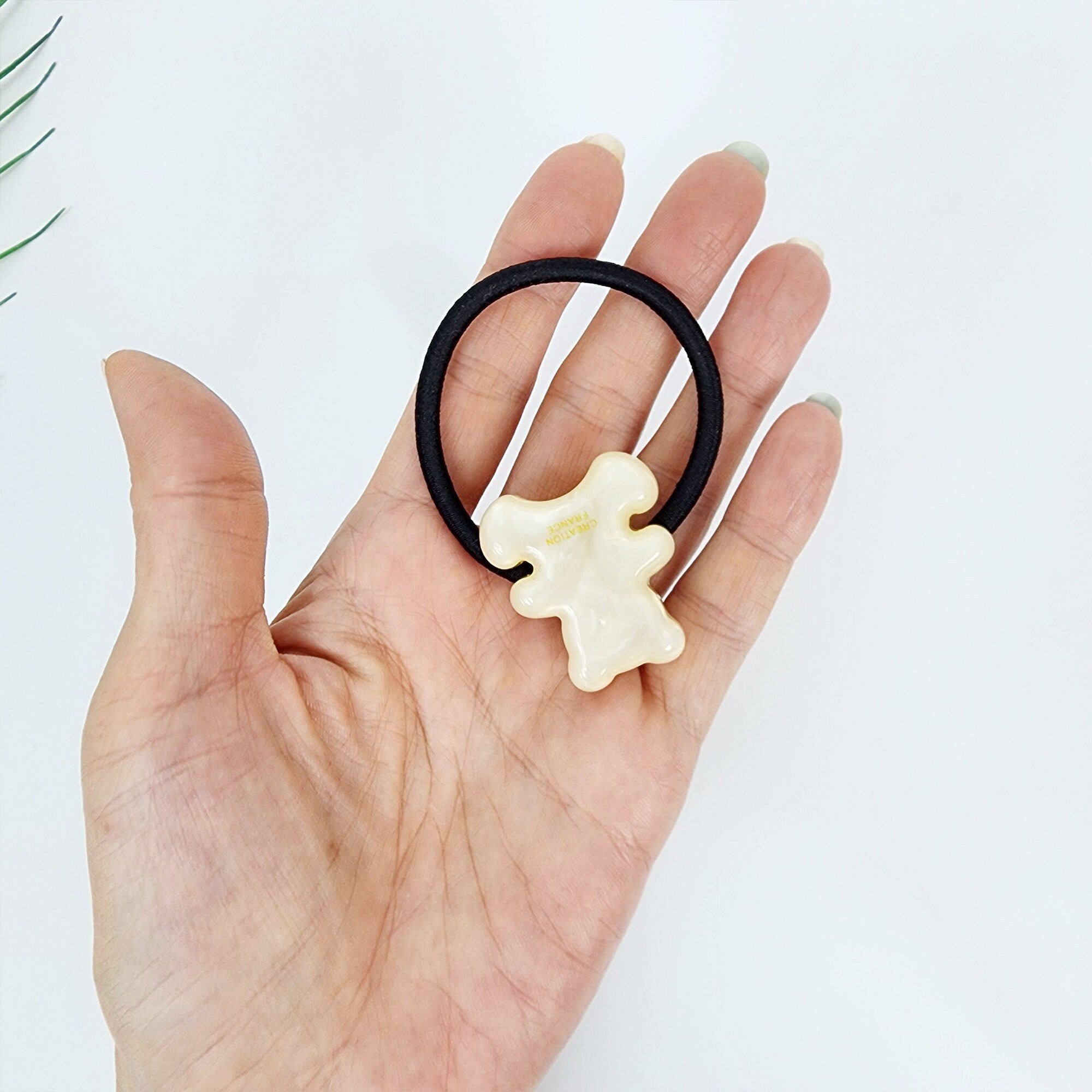 Ice Teddy Bear Hair Tie / Simple Cute Ponytail Holder / Hair Accessory for Woman