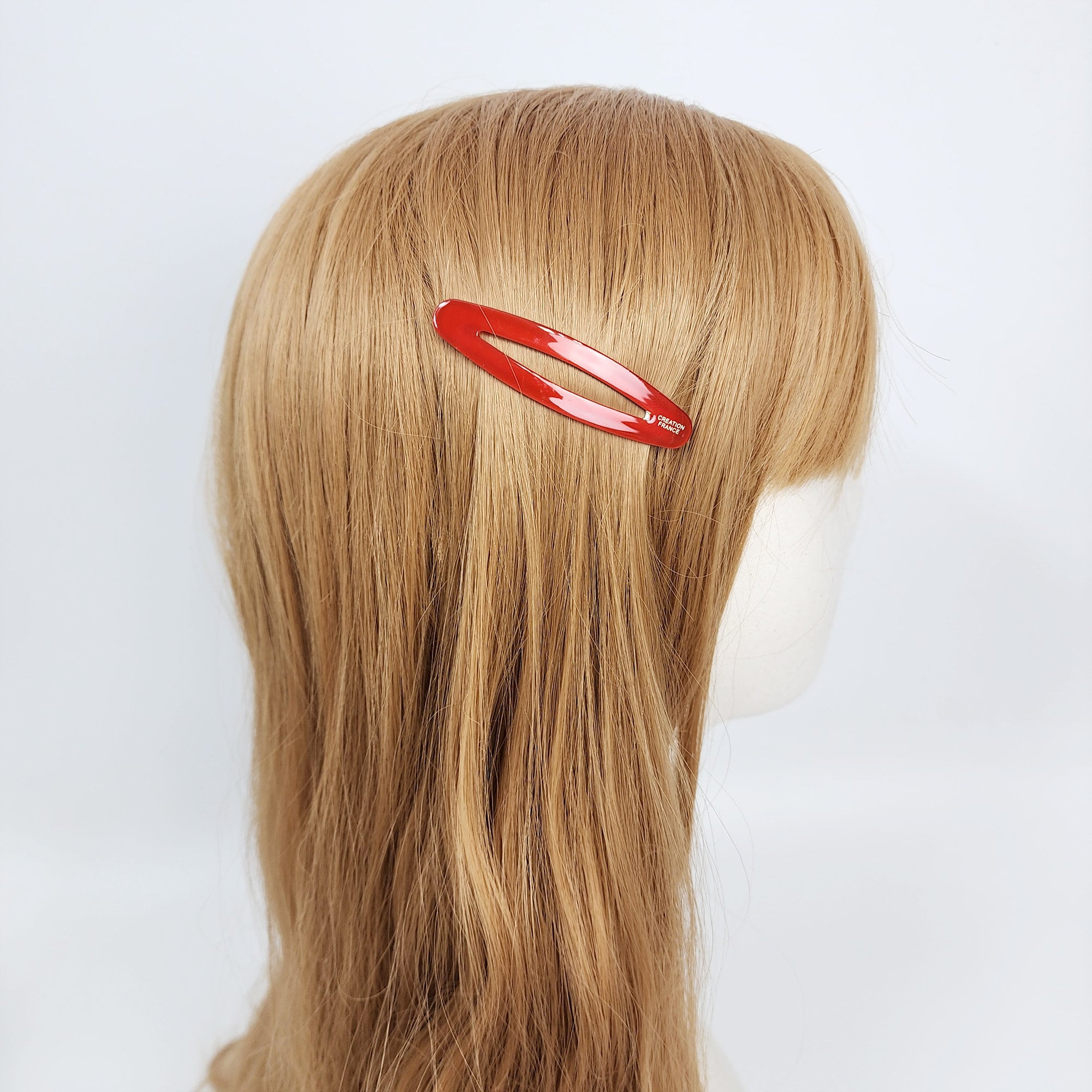 Pure Color Slim Long Oval Snap Clip (2.8 Inch) / Cute Hairgrip Barrette / Hair Accessory for Woman / Tic Tac Hair Clip Pin