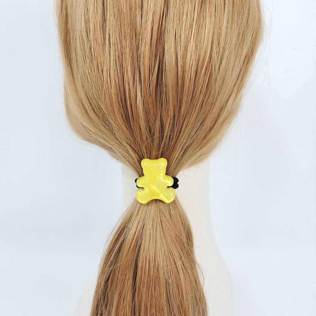 Ice Teddy Bear Hair Tie / Simple Cute Ponytail Holder / Hair Accessory for Woman