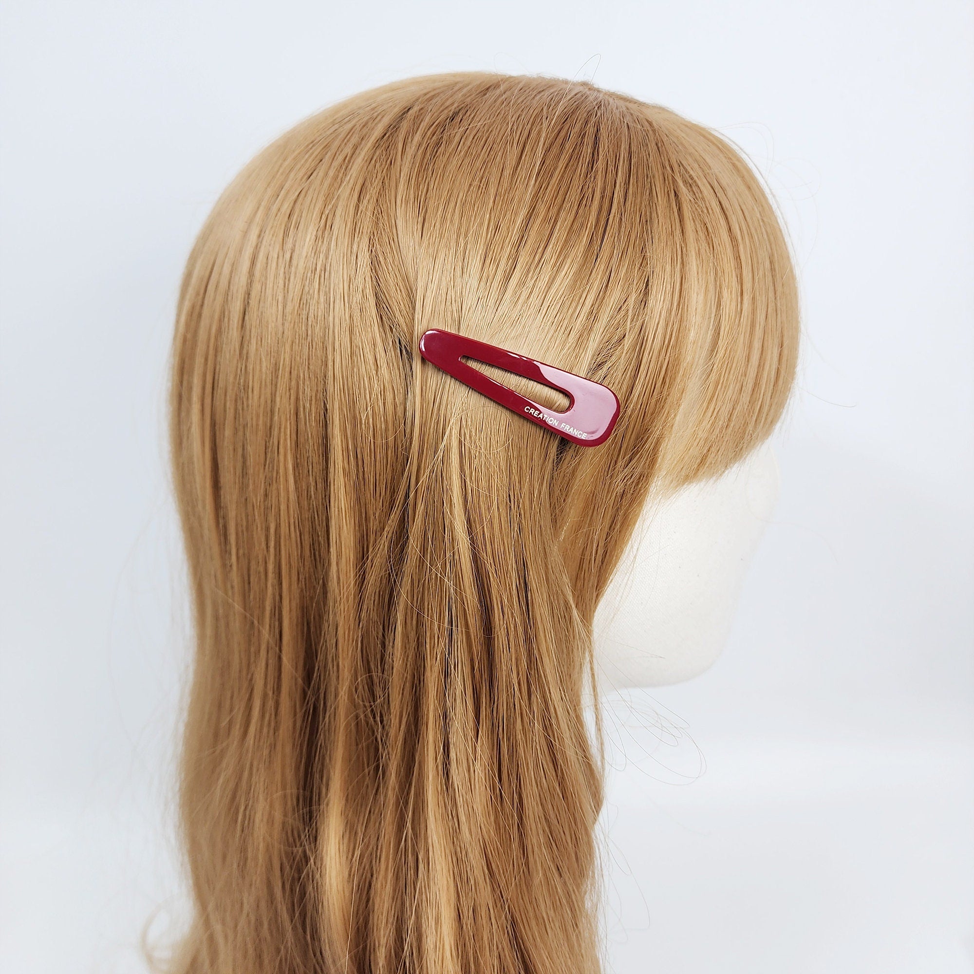 Pure Color Mini Triangle Snap Clip (2.2 Inch) / Tortoise Marble Hairgrip Barrette / French Hair Pin / Tic Tac Hair Clip Pin