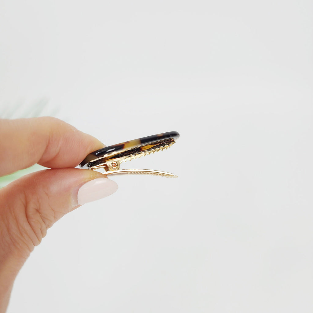 Pure Colore Triangle Flat Mini Hair Claw Clip (1.6 Inch) / Cute French Hair Pin / Alligator Hair Clip / Mini French Barrette for Girls