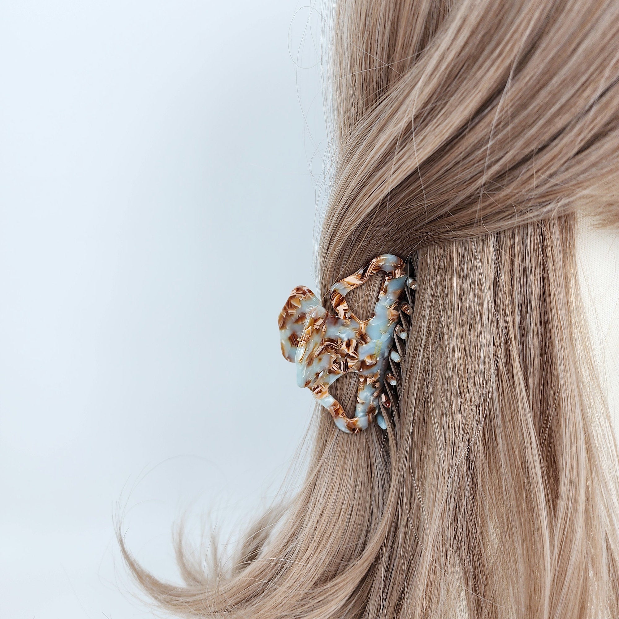 Leopard Pure Color Medium Hair Claw Clip (3.1 Inch) / Tortoise Shell French Hair Pin / Hair Barrette for Woman