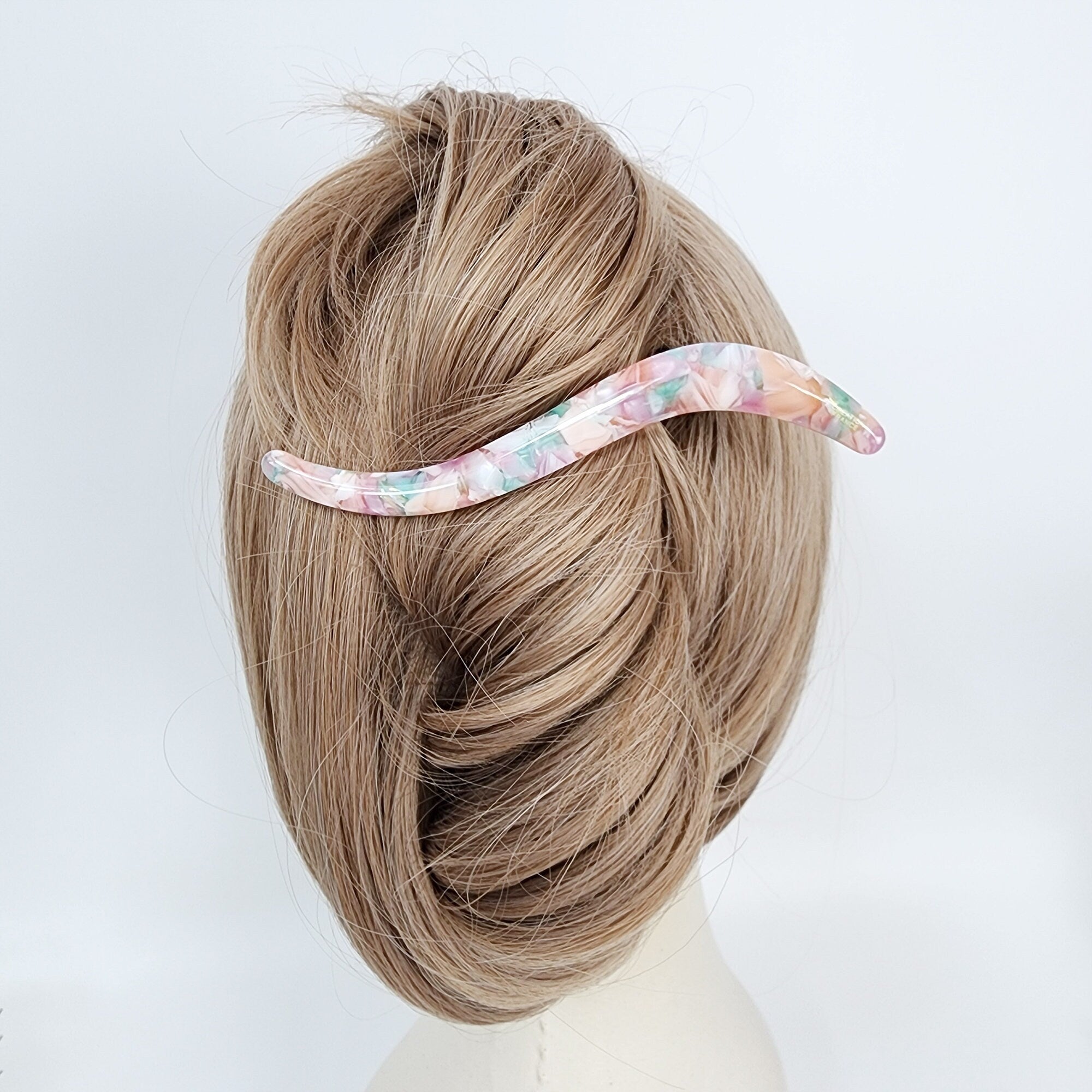 Leopard S-Line Long Hair Claw Clip / Cute French Hair Pin / Alligator Hair Clip for Woman / French Barrette for Girls