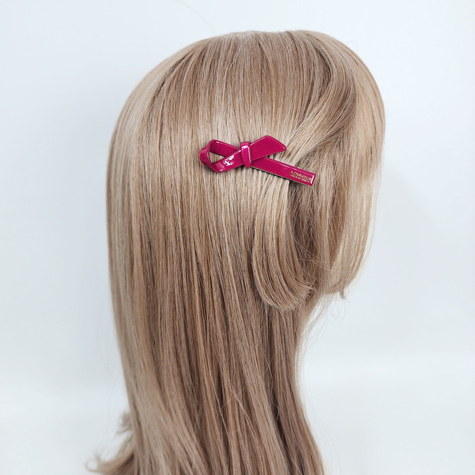 Scarf Ribbon Mini Hair Claw Clip (2.4 Inch) / Cute French Hair Pin / Alligator Hair Clip for Woman / French Barrette for Girls