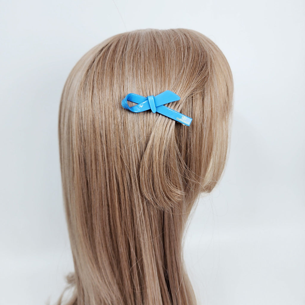 Scarf Ribbon Mini Hair Claw Clip (2.4 Inch) / Cute French Hair Pin / Alligator Hair Clip for Woman / French Barrette for Girls