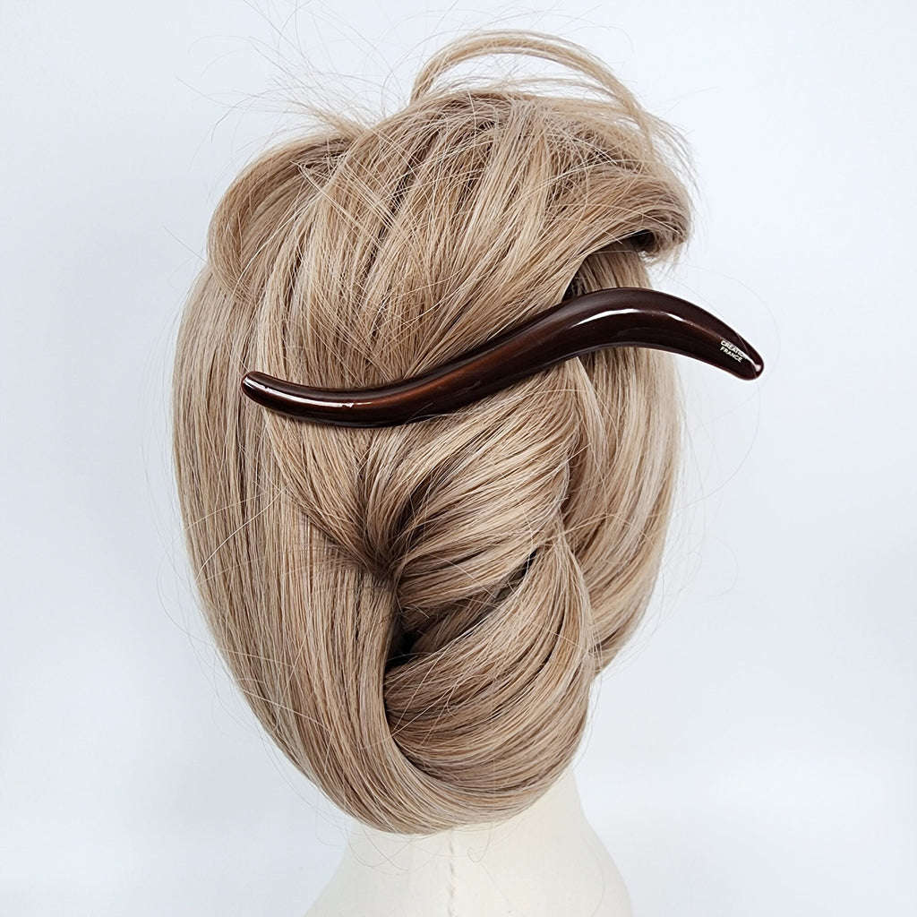 Leopard S-Line Long Hair Claw Clip / Cute French Hair Pin / Alligator Hair Clip for Woman / French Barrette for Girls