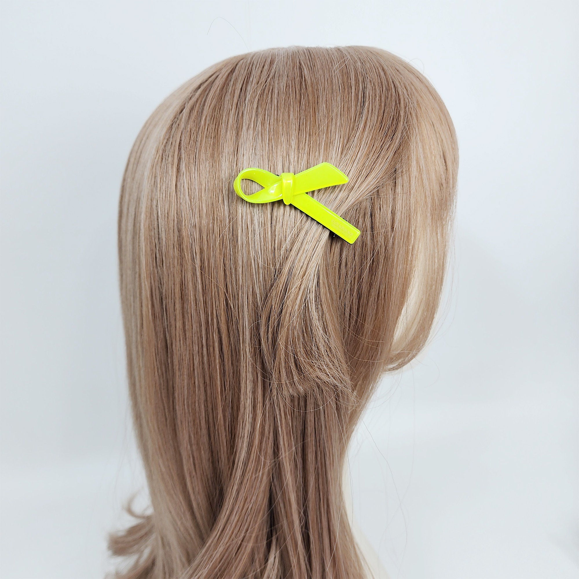 Scarf Ribbon Mini Hair Claw Clip (2.4 Inch) / Cute French Hair Pin / Alligator Hair Clip for Woman / French Barrette for Girls