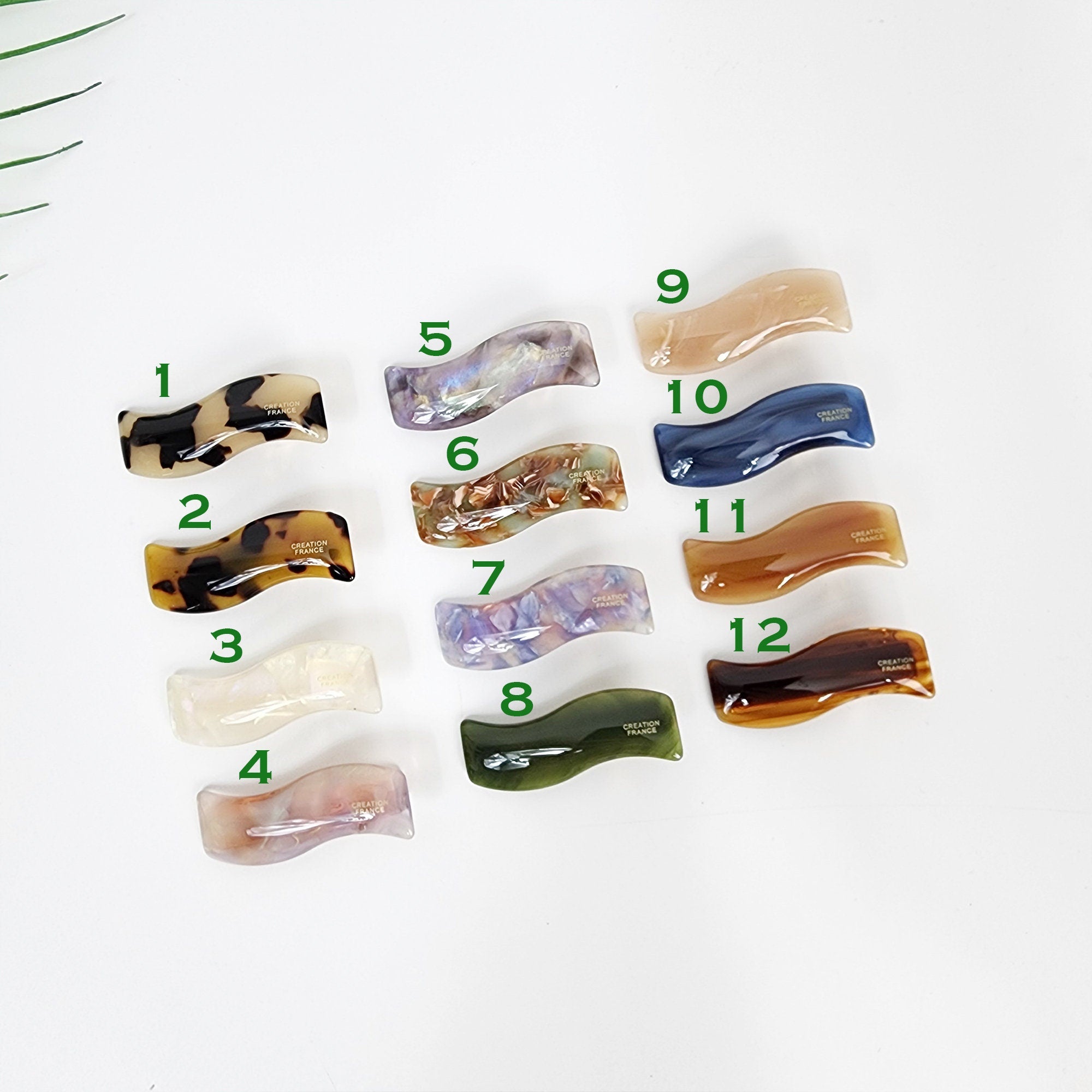 Tortoise Shell Wavy Hair Claw Clip (1.9 Inch) / Cute French Hair Pin / Alligator Hair Clip for Woman / French Barrette for Girls